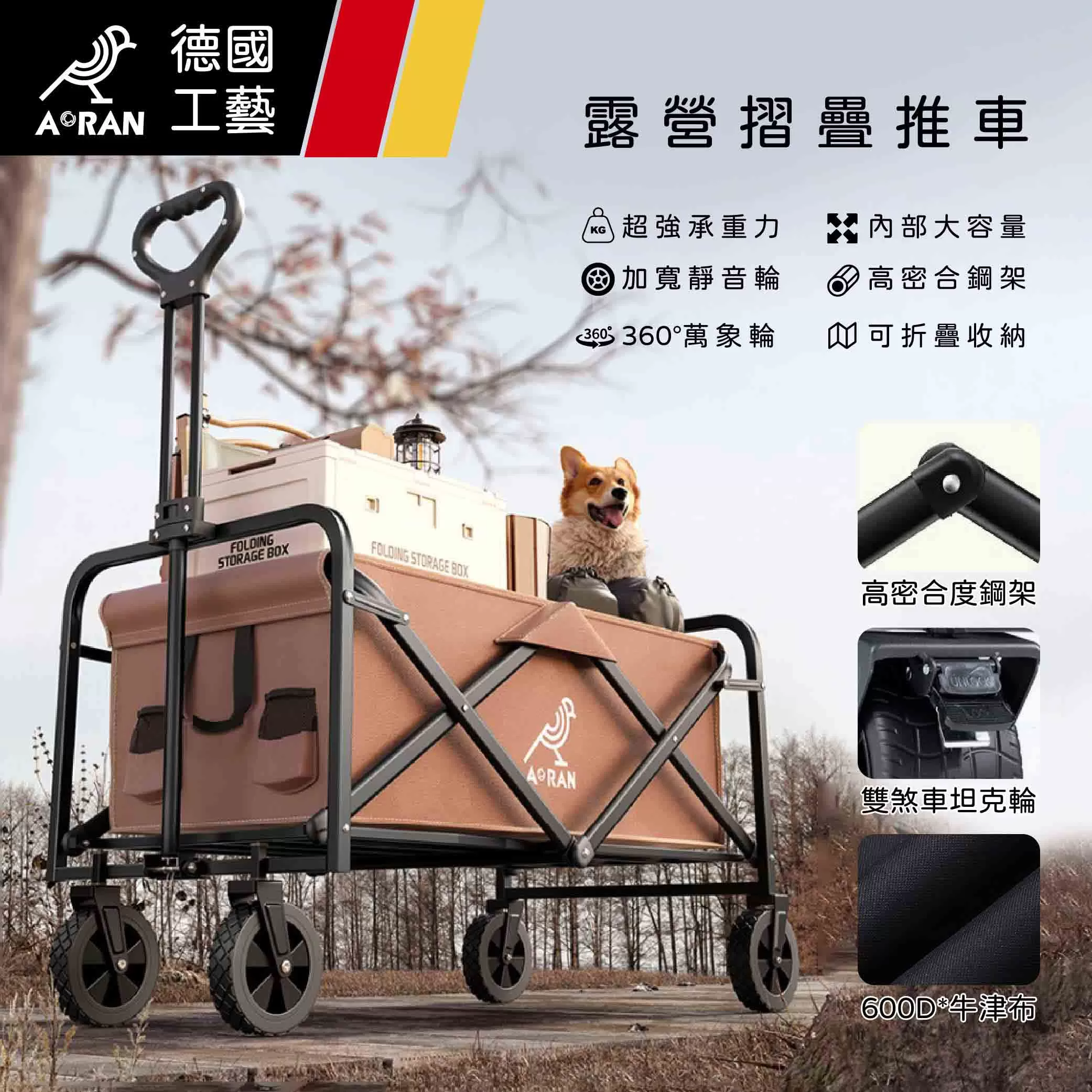 越野露營折疊推車【150L/雙剎車】商品介紹-1-1