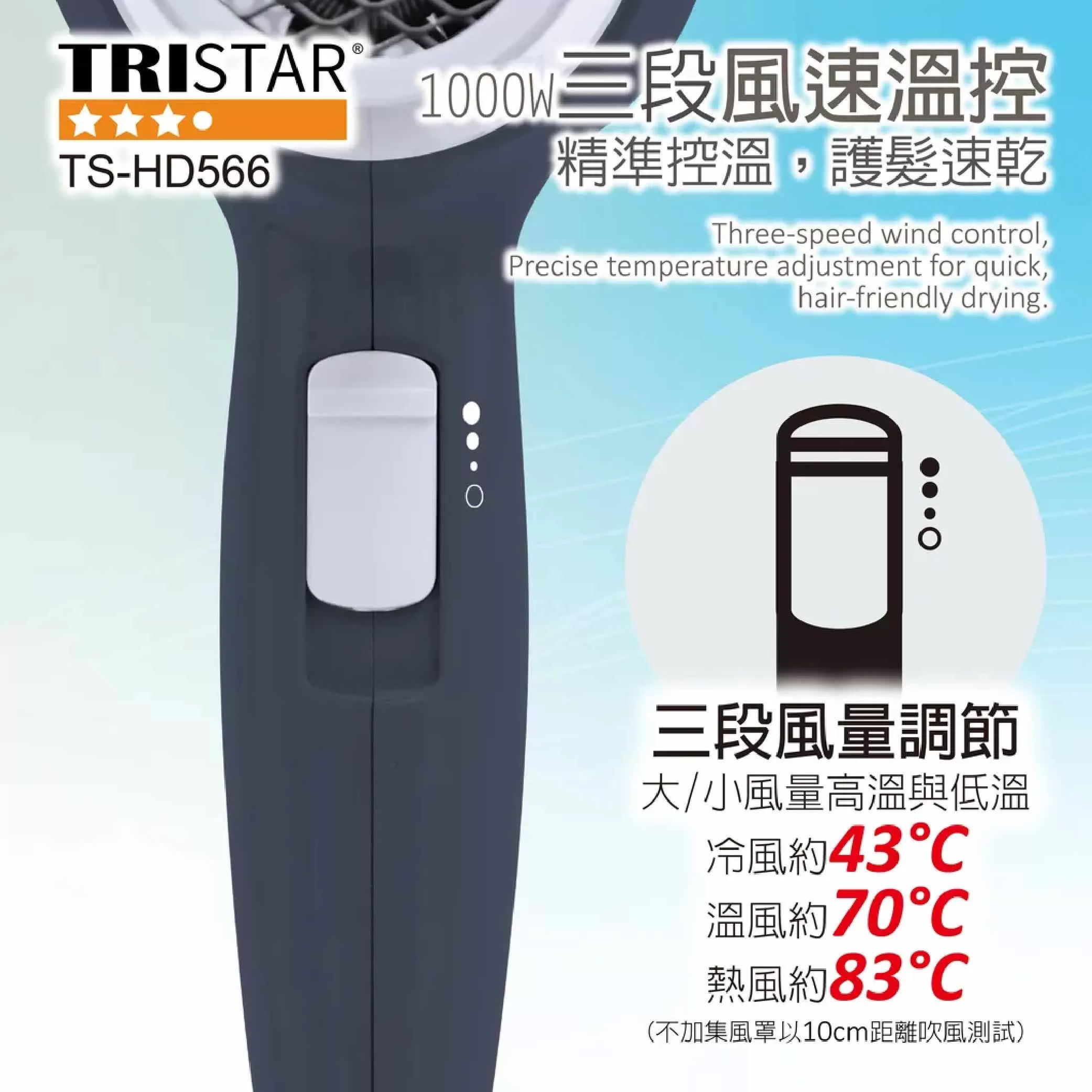 恆溫強勁吹風機【1000W】商品介紹-1-3