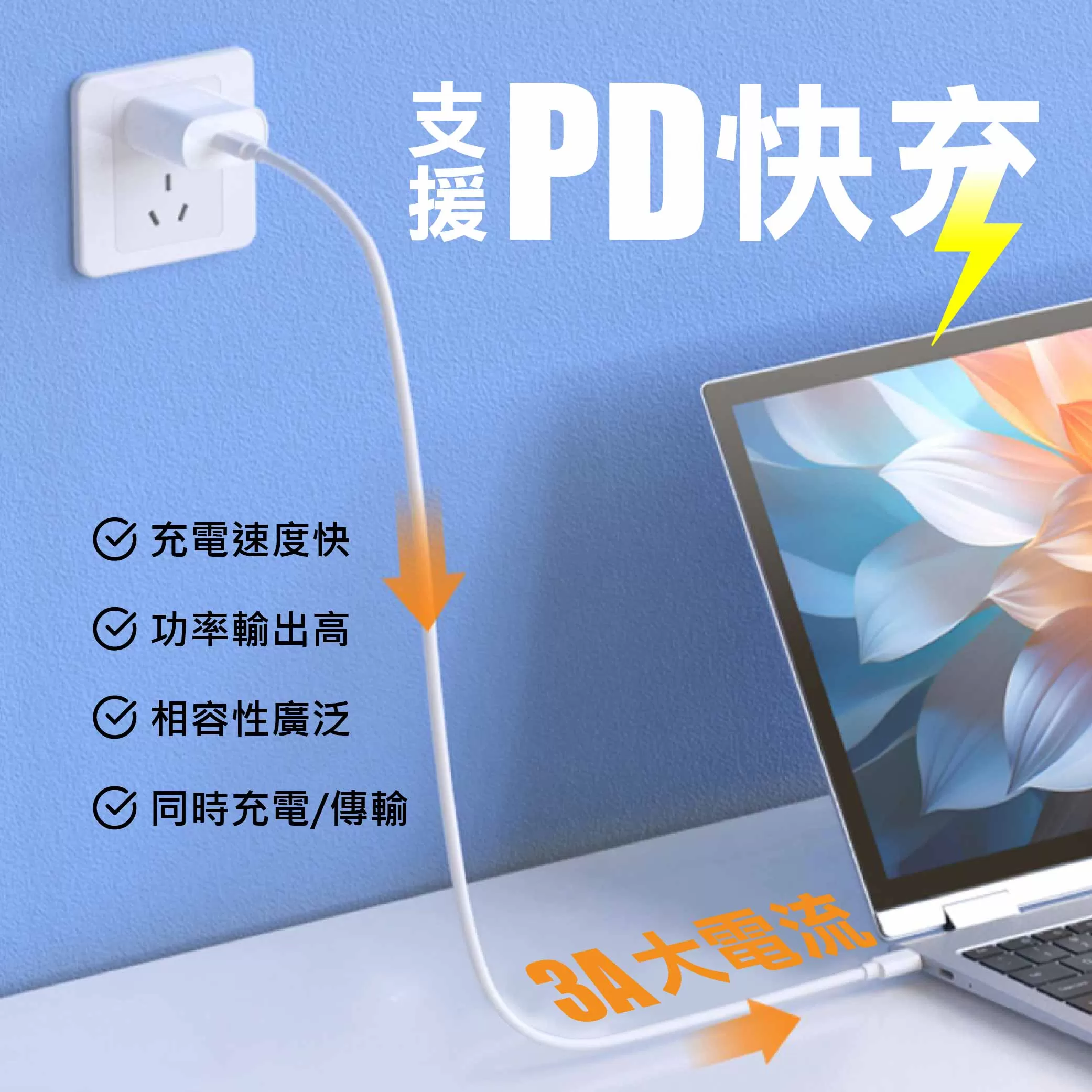 TYPE-C轉TYPE-C充電線【2m東元】商品介紹-1-2