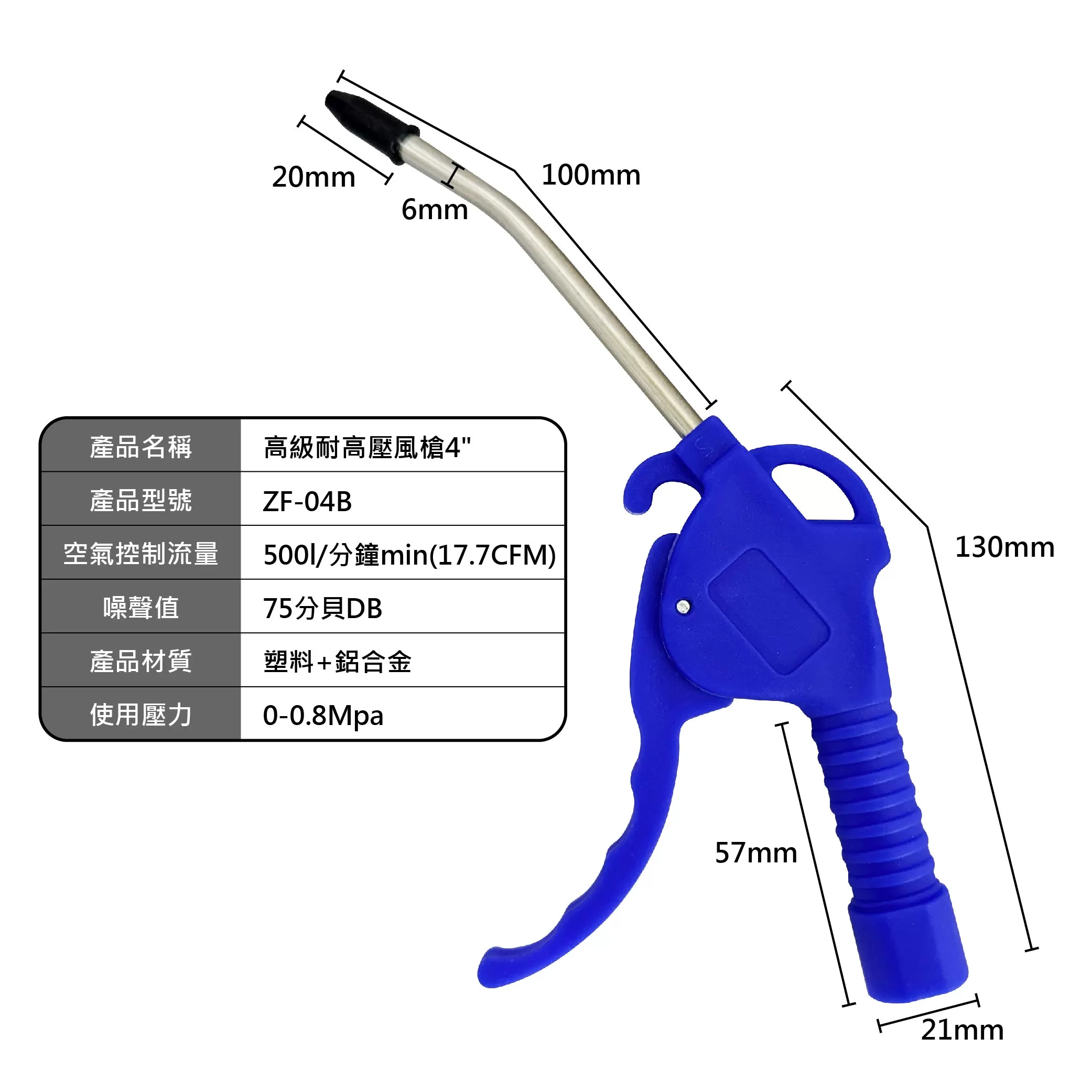高級耐高壓風槍【4"】商品介紹-1-7