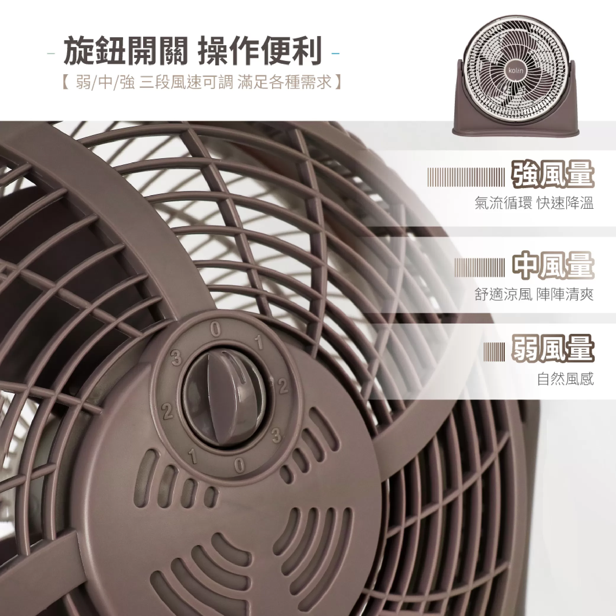 渦流風扇【11吋/歌林]商品介紹-1-3