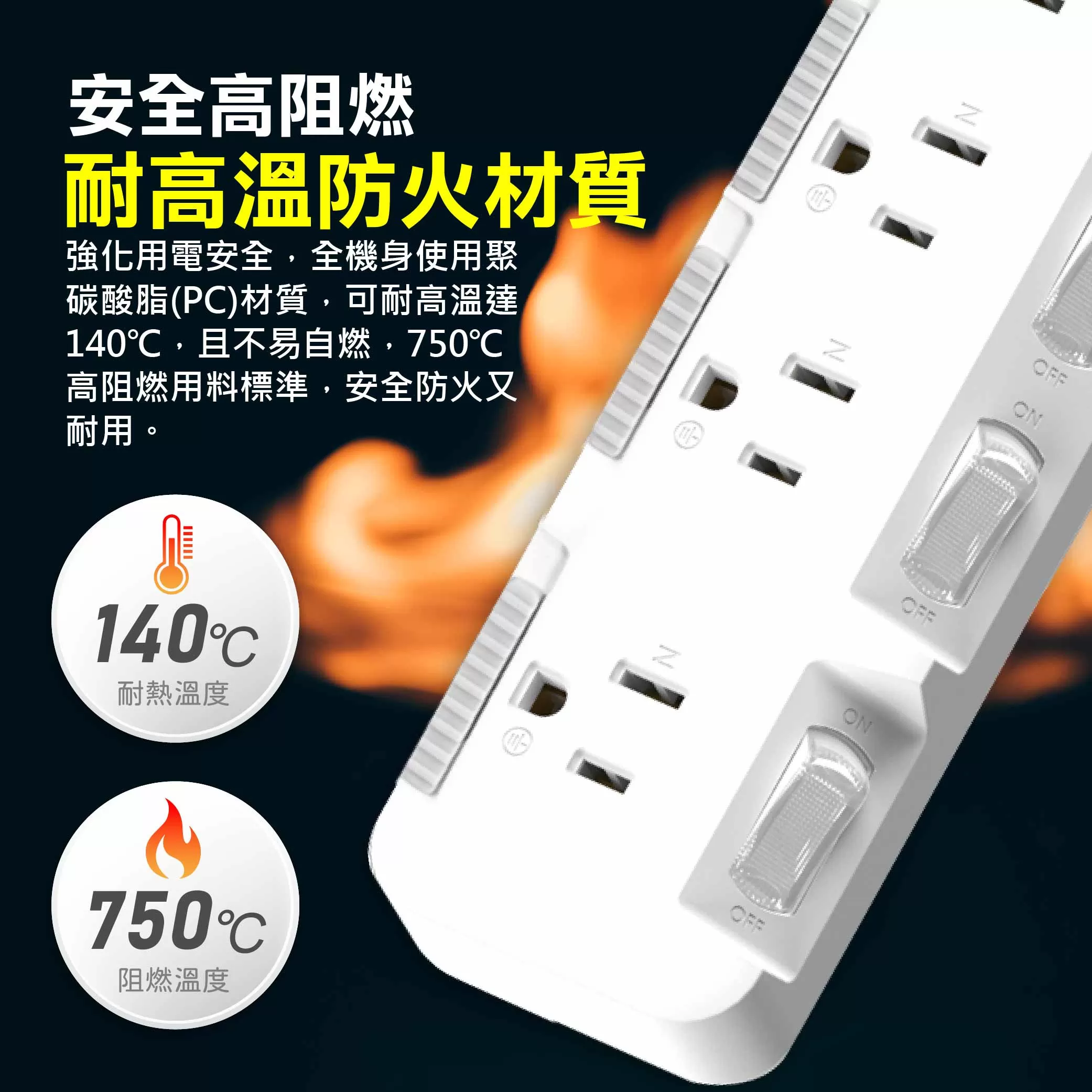 九開八插轉頭+防塵延長線【9尺】商品介紹-1-3