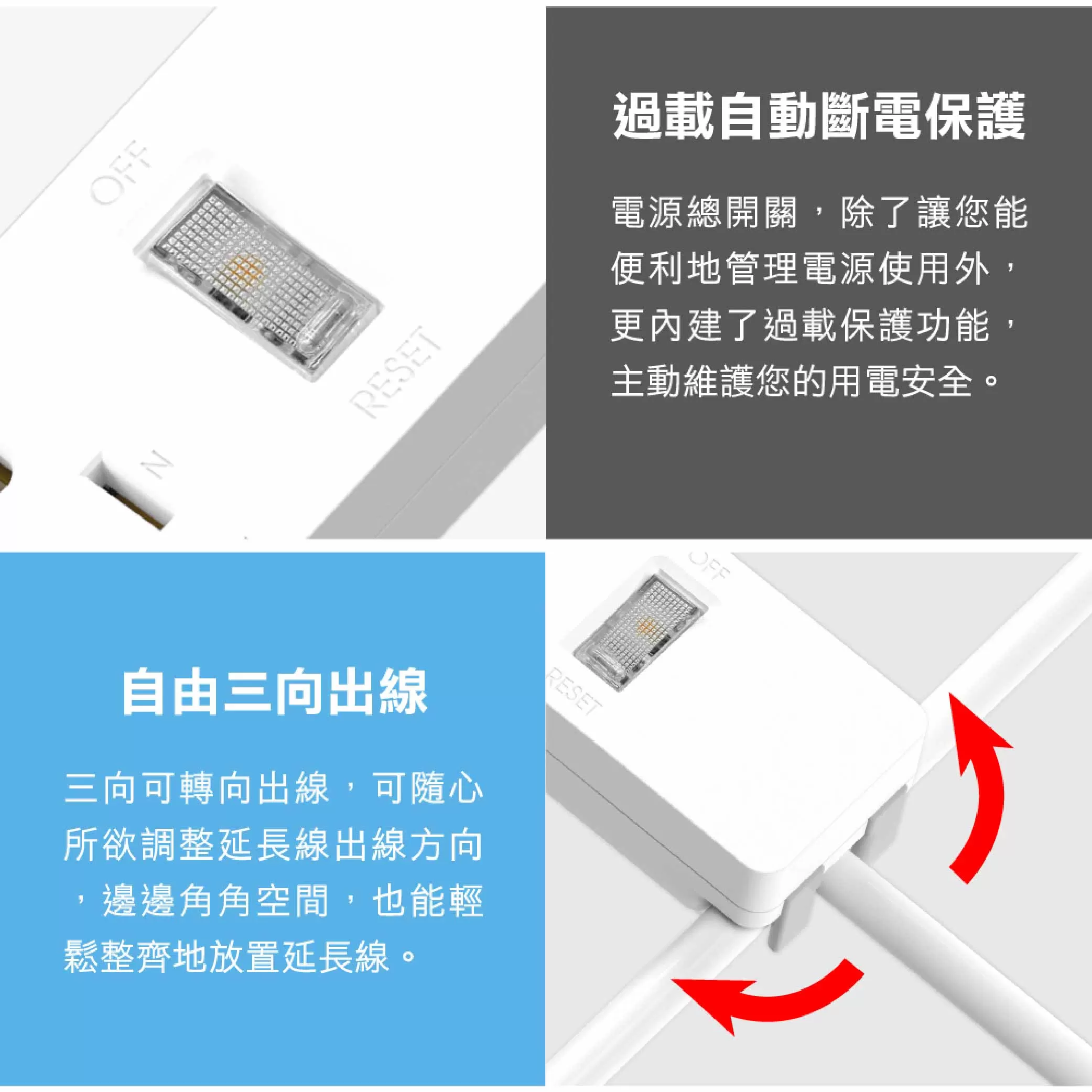 2孔+3孔一開八插延長線【6尺】商品介紹-1-3