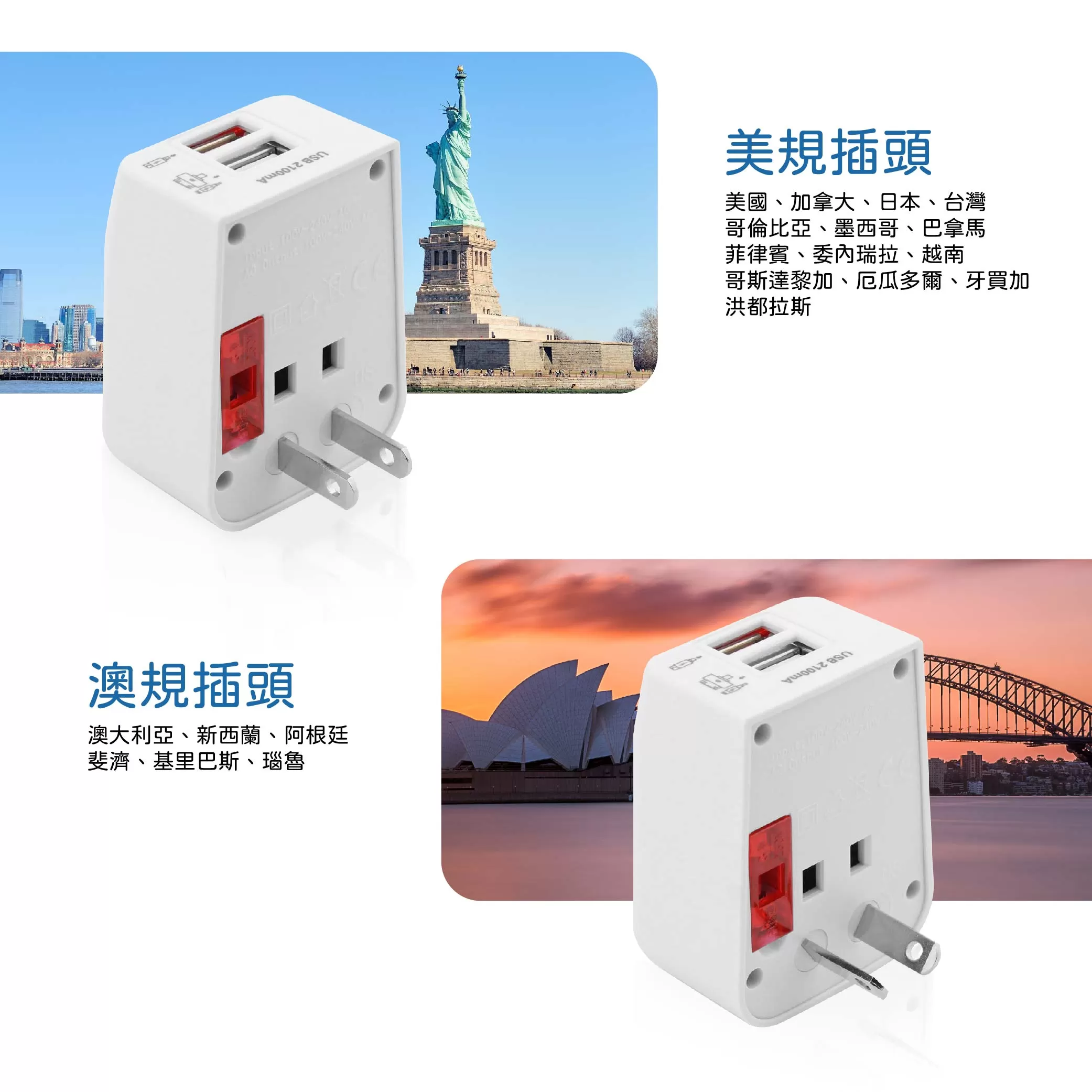 雙USB萬國充電器轉換插頭商品介紹-1-4