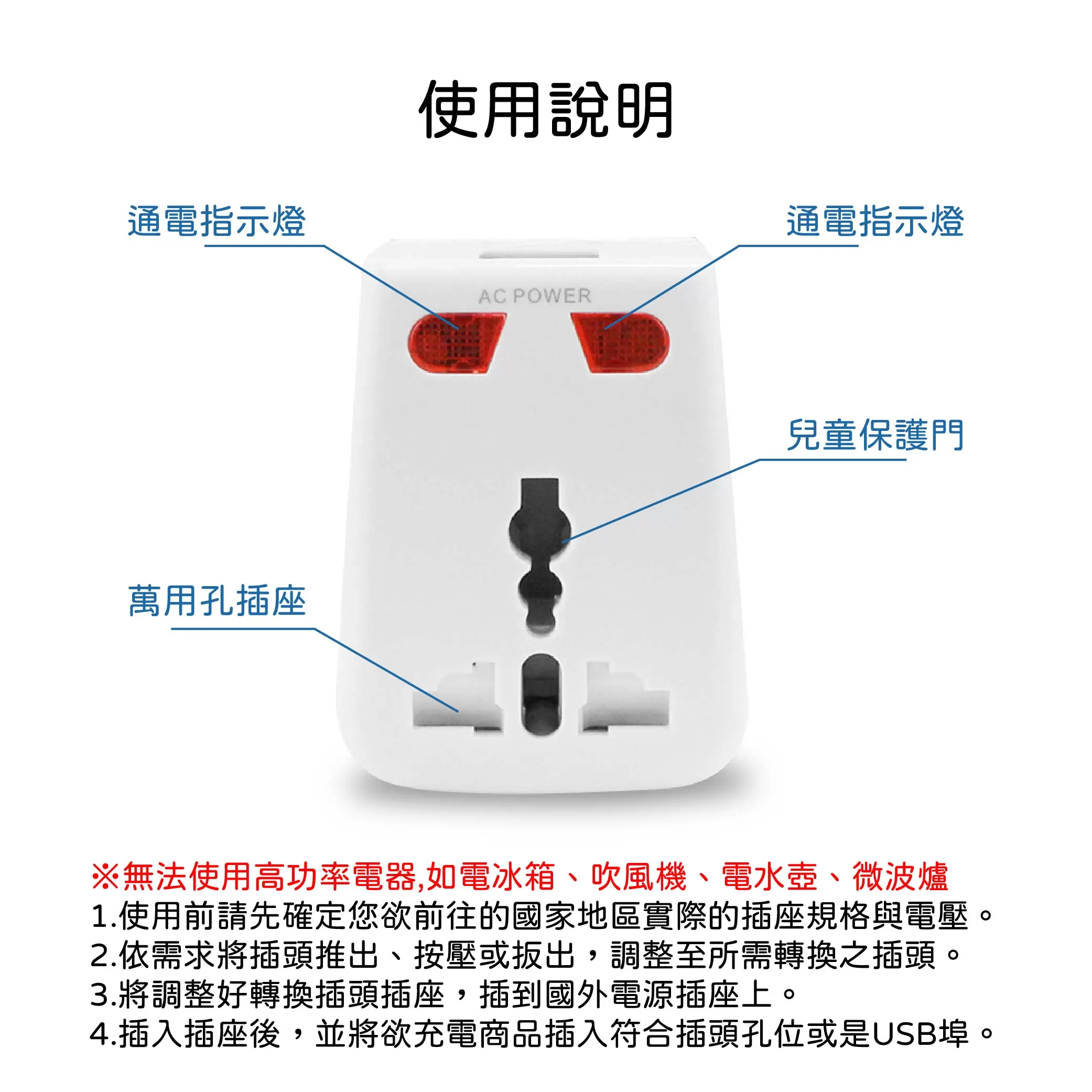 雙USB萬國充電器轉換插頭商品介紹-1-7