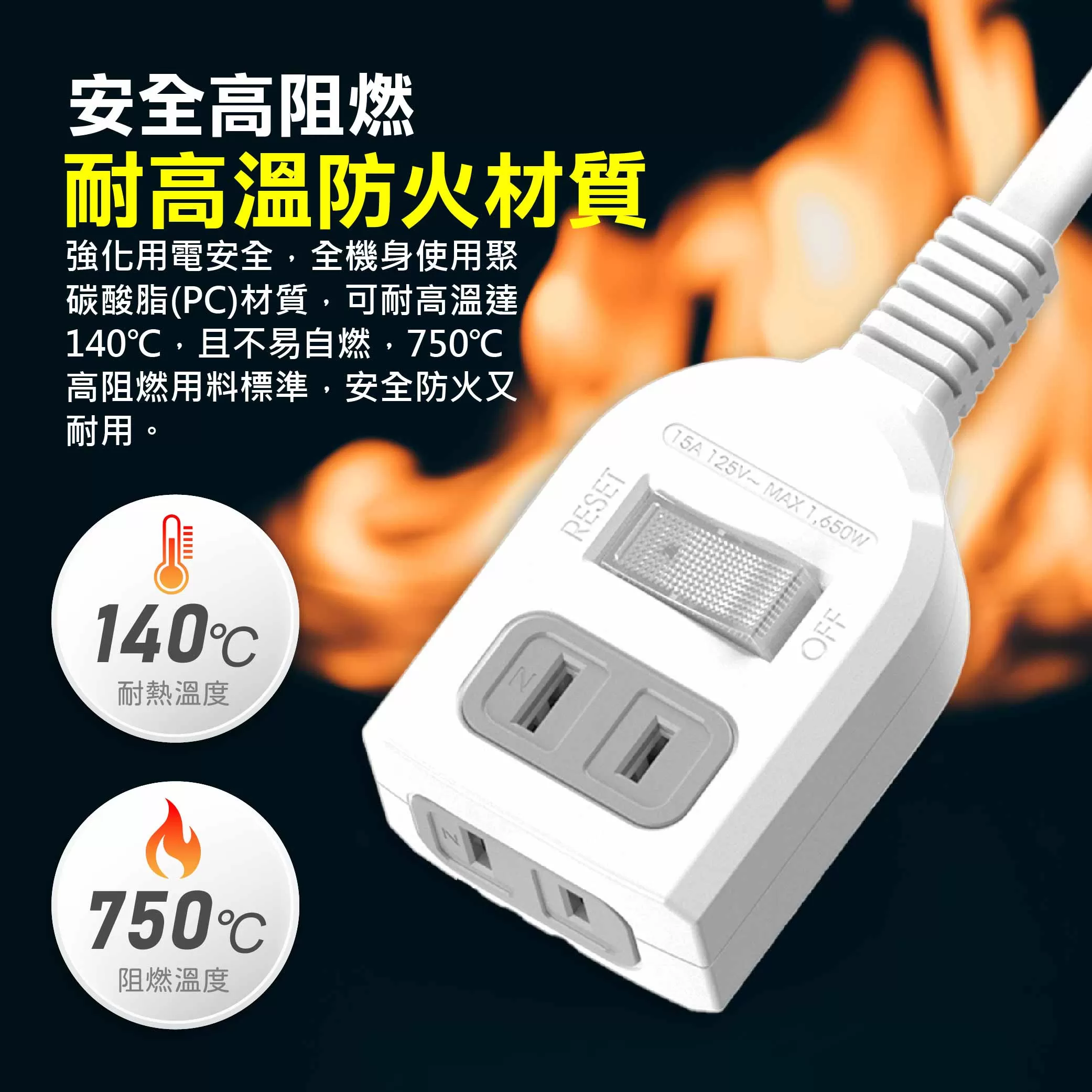 一開二插中繼延長線【9尺】商品介紹-1-3