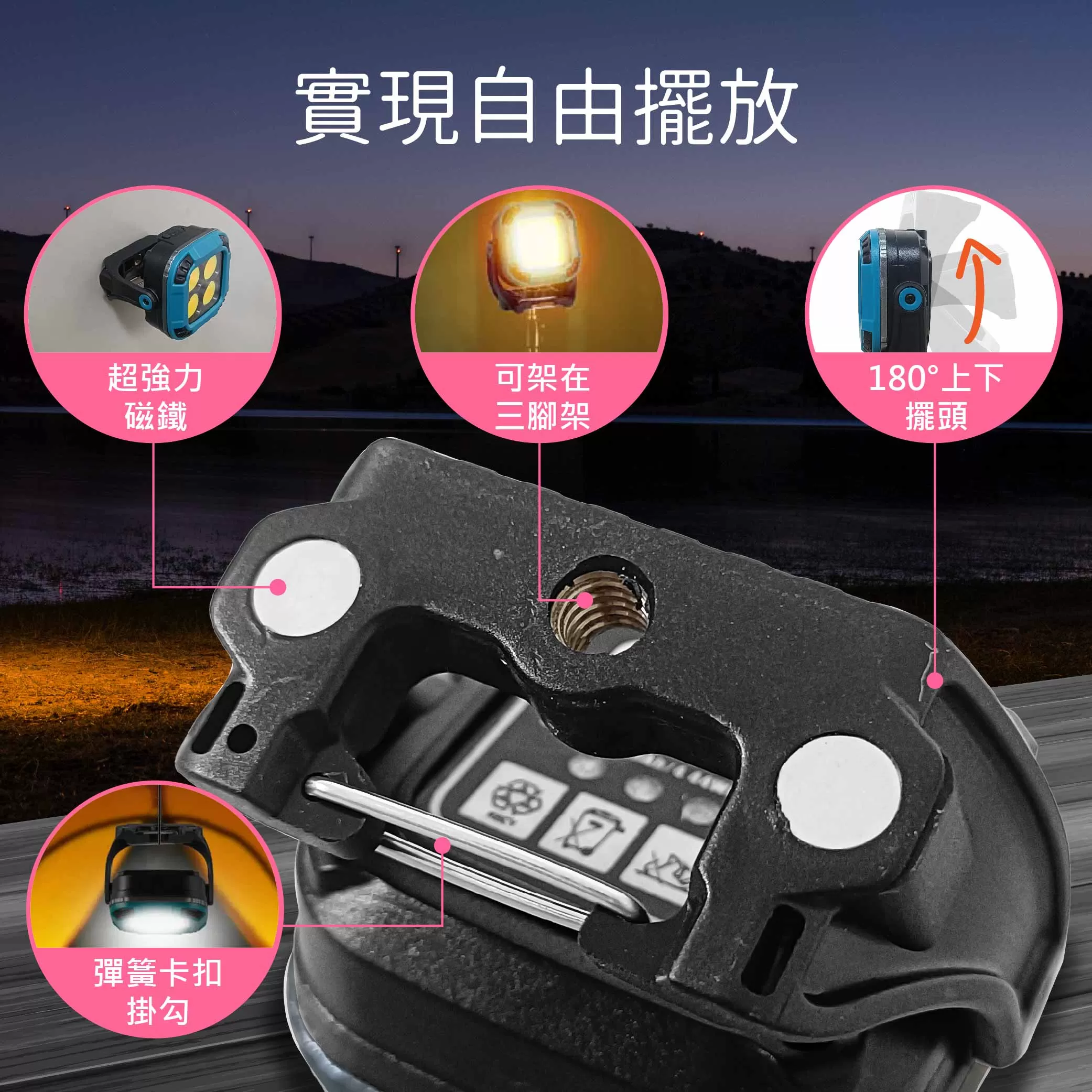 多功能迷你工作燈+腳架商品介紹-1-7