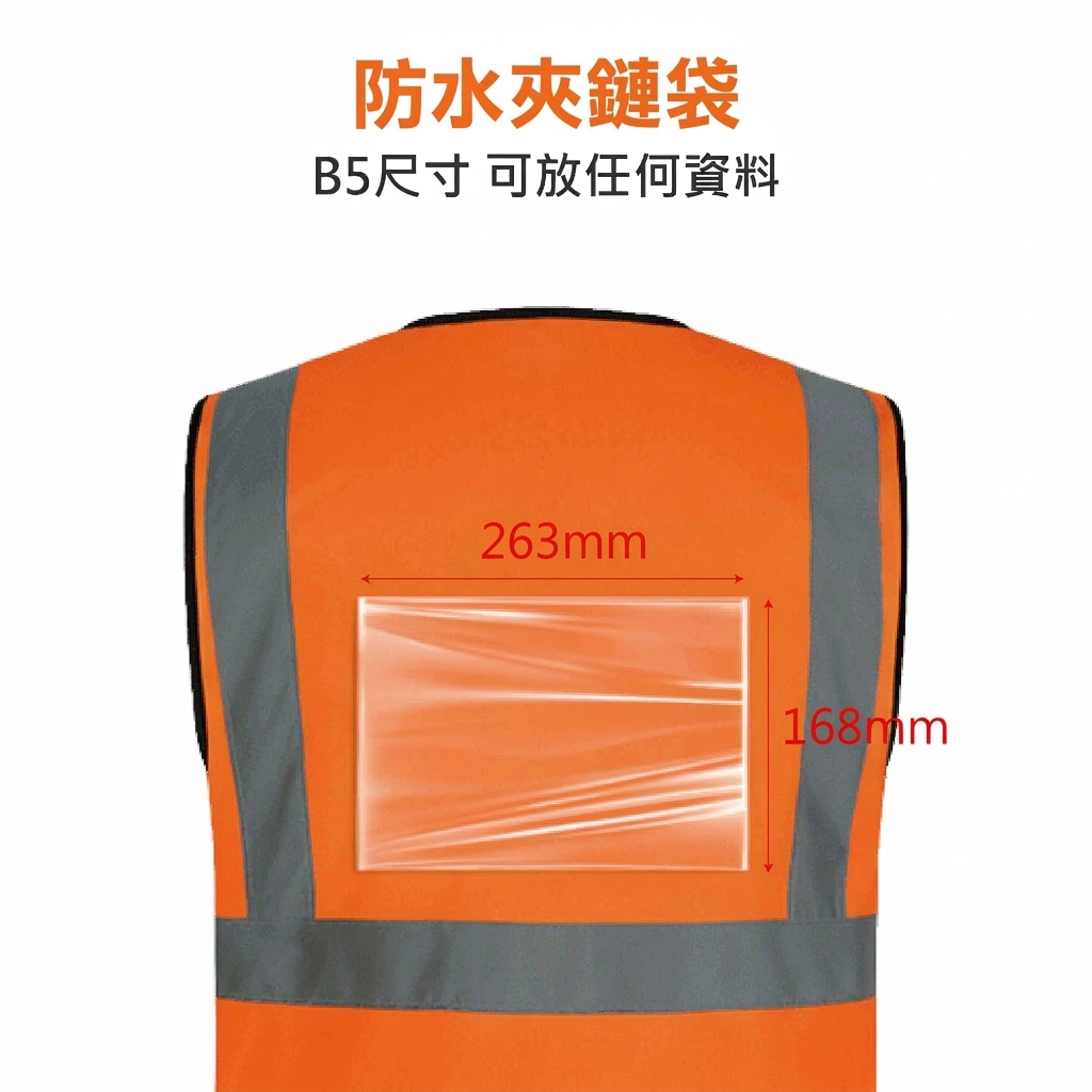 拉鍊式反光背心+後B5袋商品介紹-1-5