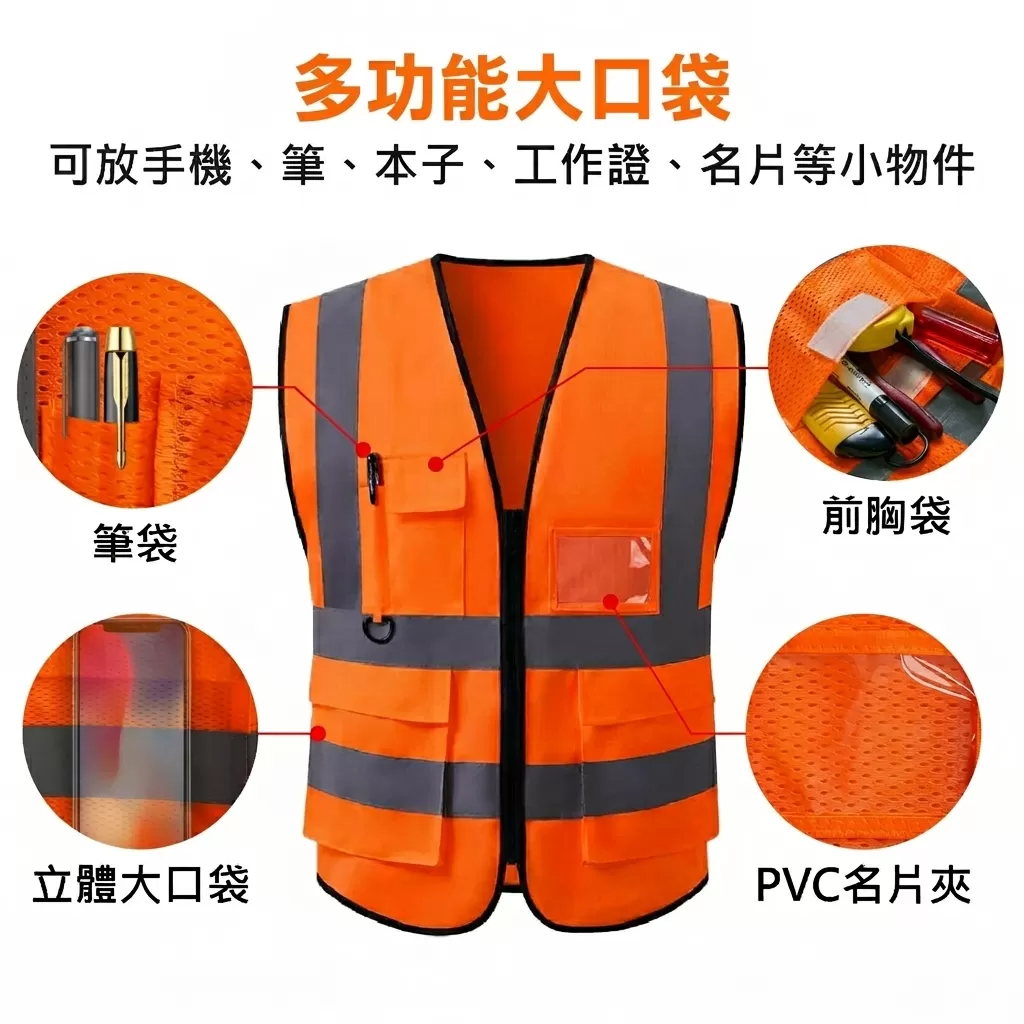拉鍊式反光背心+後B5袋商品介紹-1-6