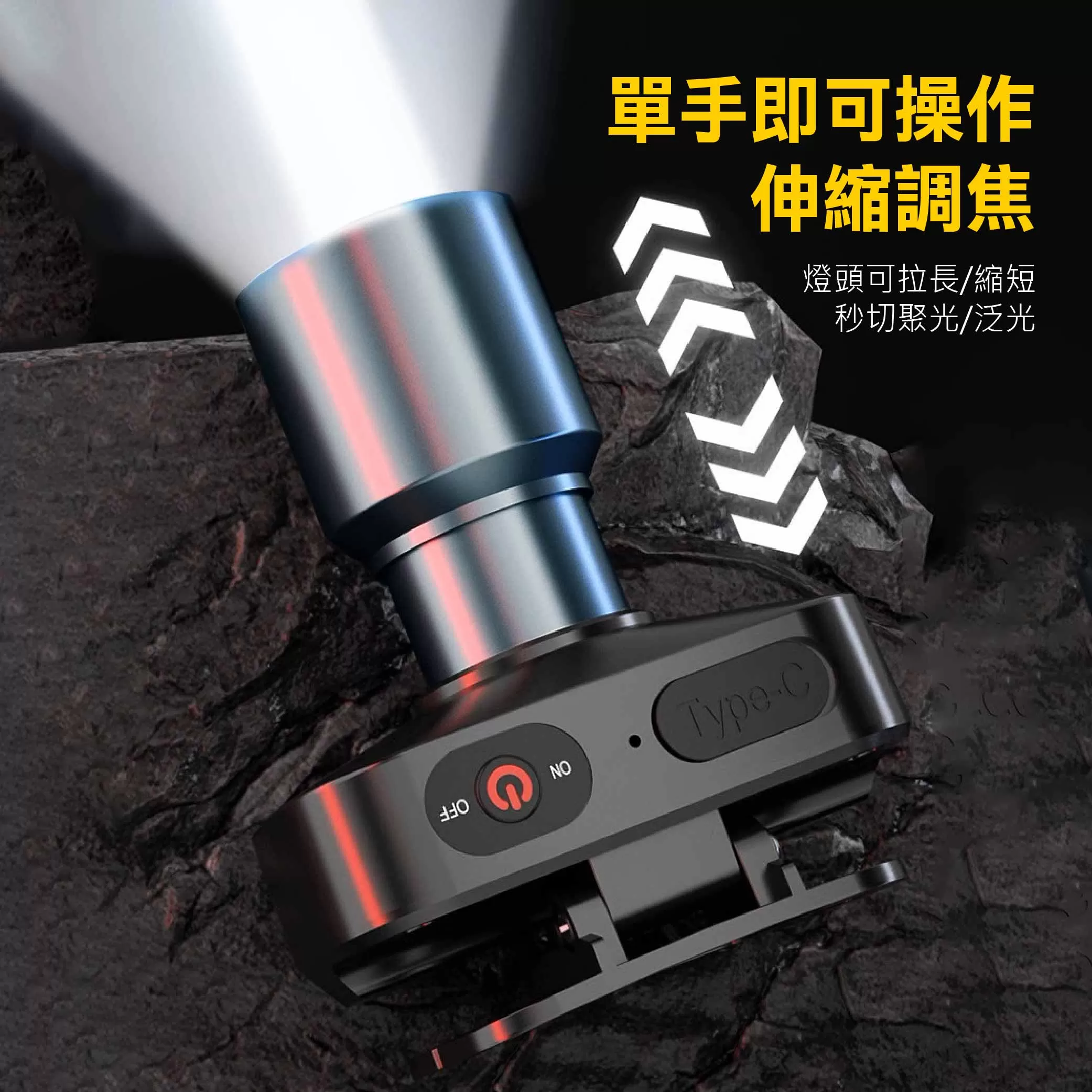 白激光調焦充電式頭燈【38W】商品介紹-1-6