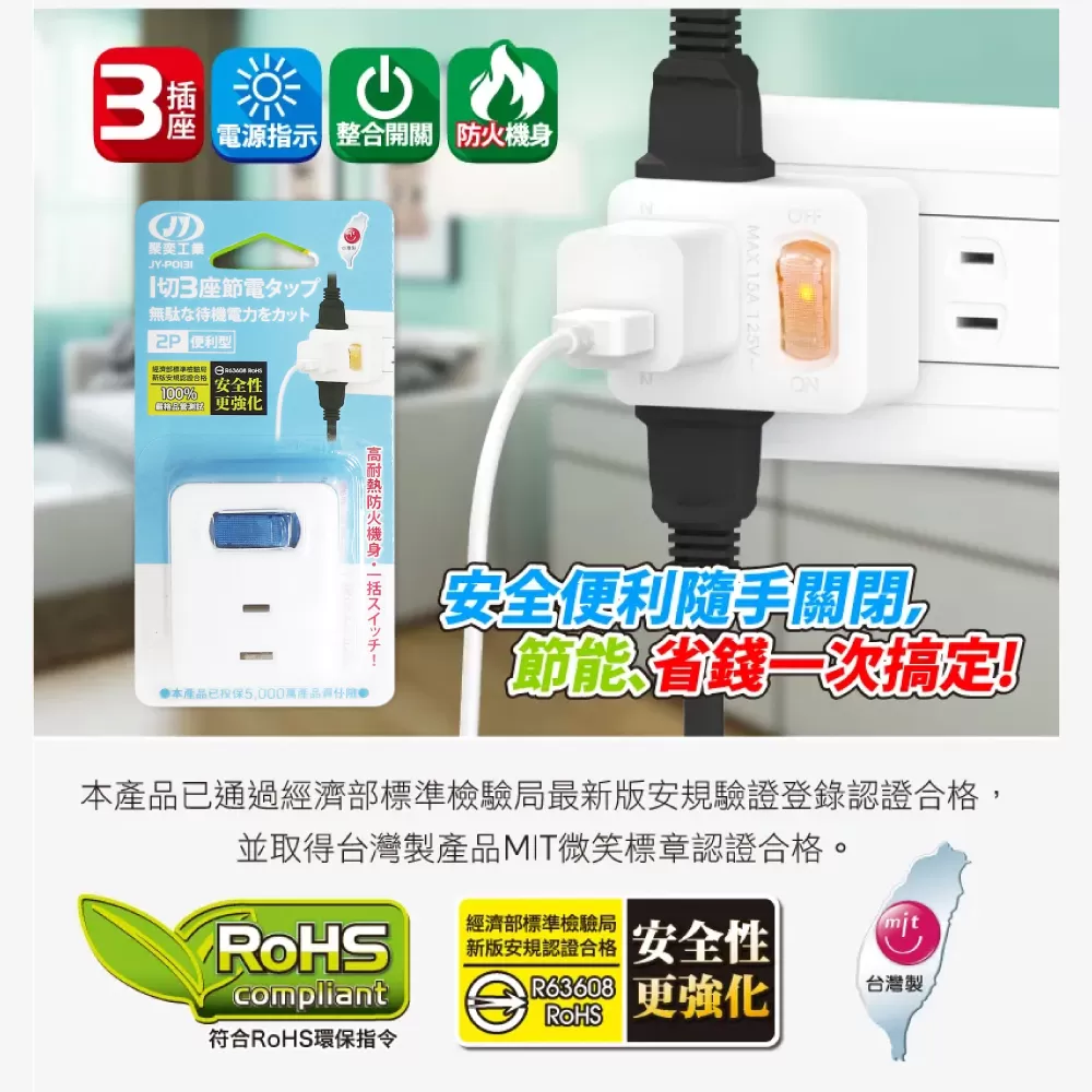 一開三插分接器商品介紹-1-1