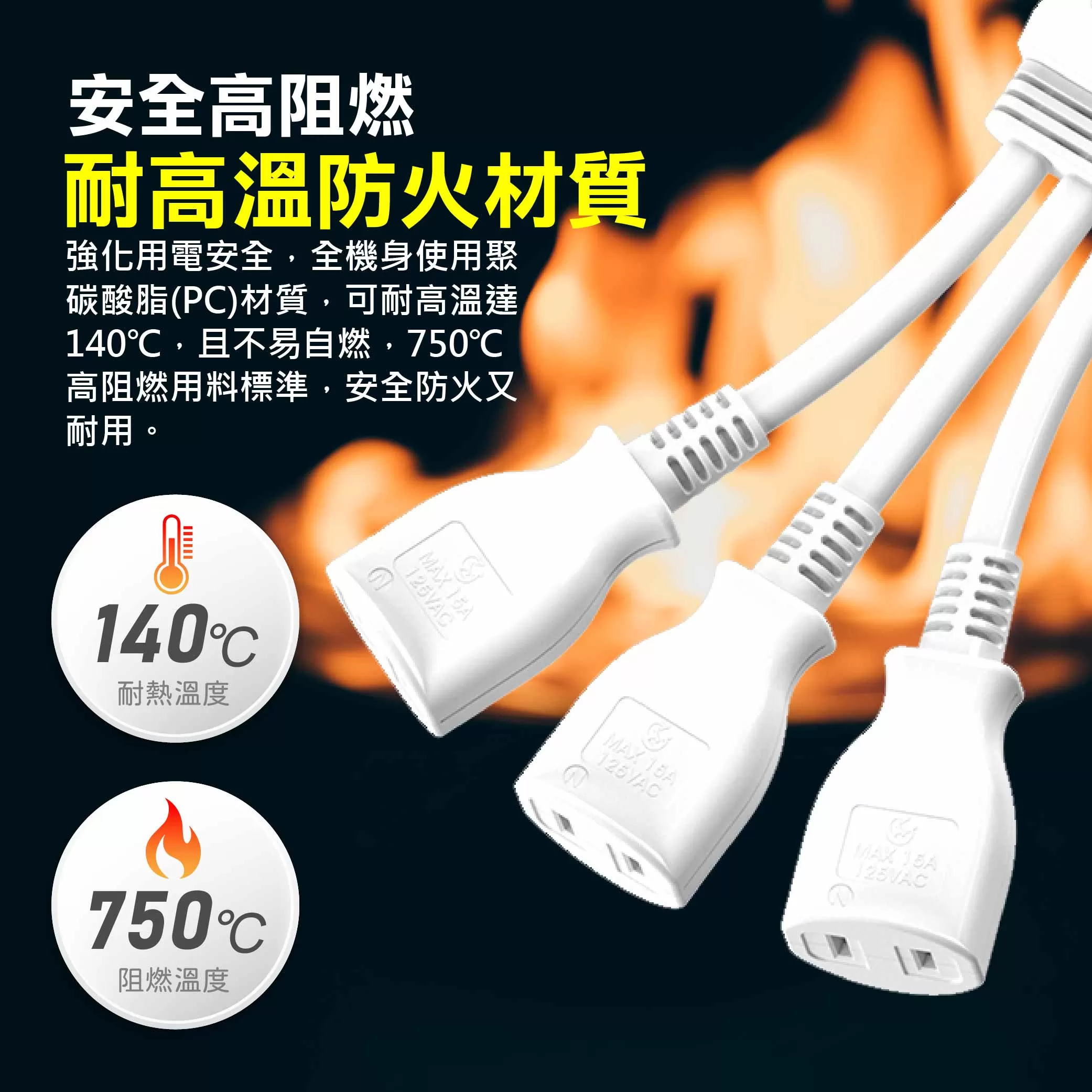 電源線一對三任意轉【1尺】商品介紹-1-3