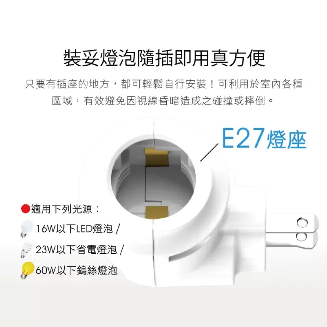 小夜燈燈座/手動商品介紹-1-3