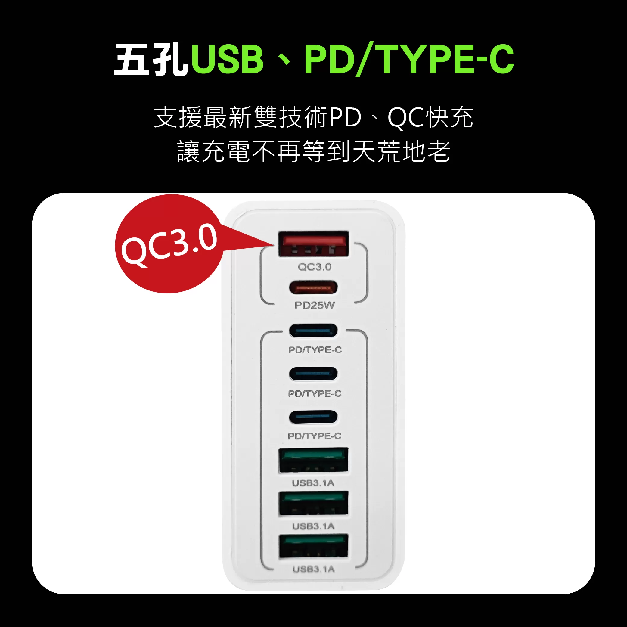 快速充電器【120W/八孔】商品介紹-1-7