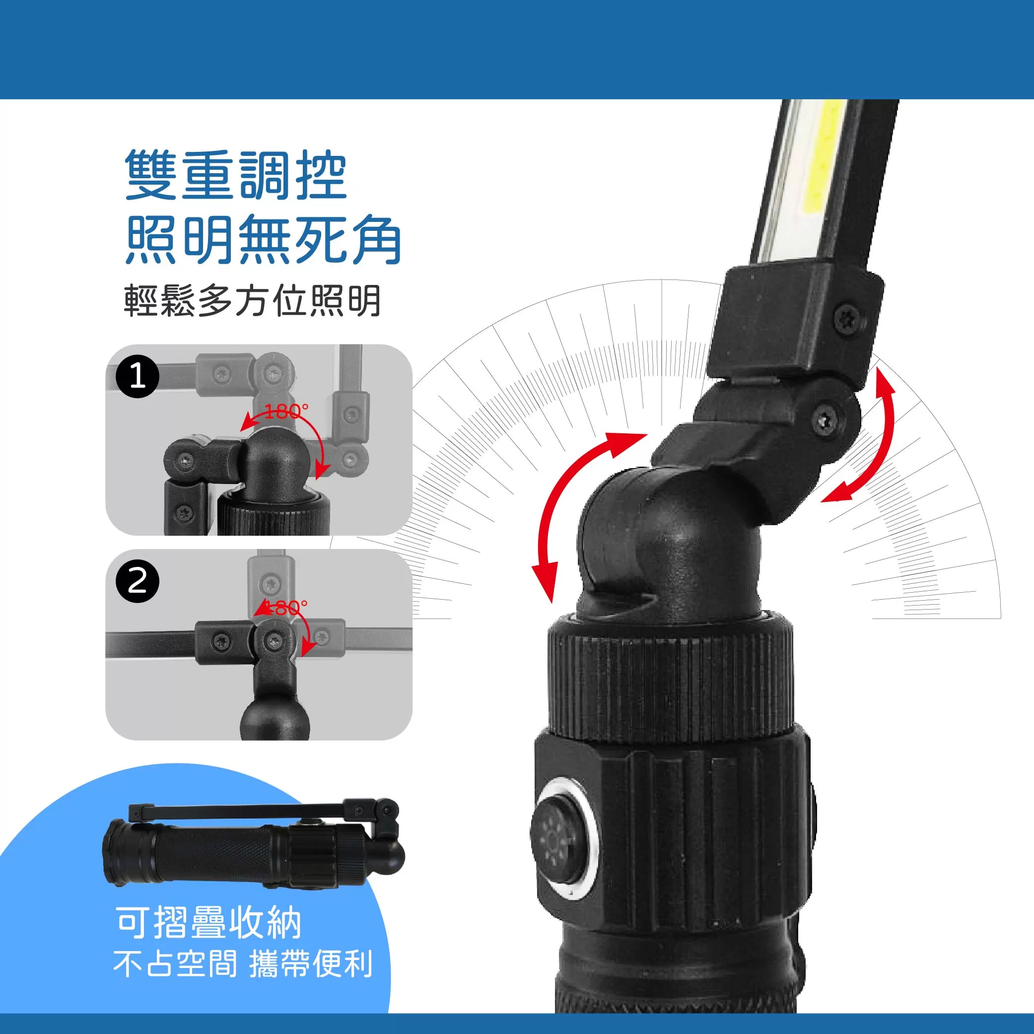 折疊式工作燈LED+COB商品介紹-1-3