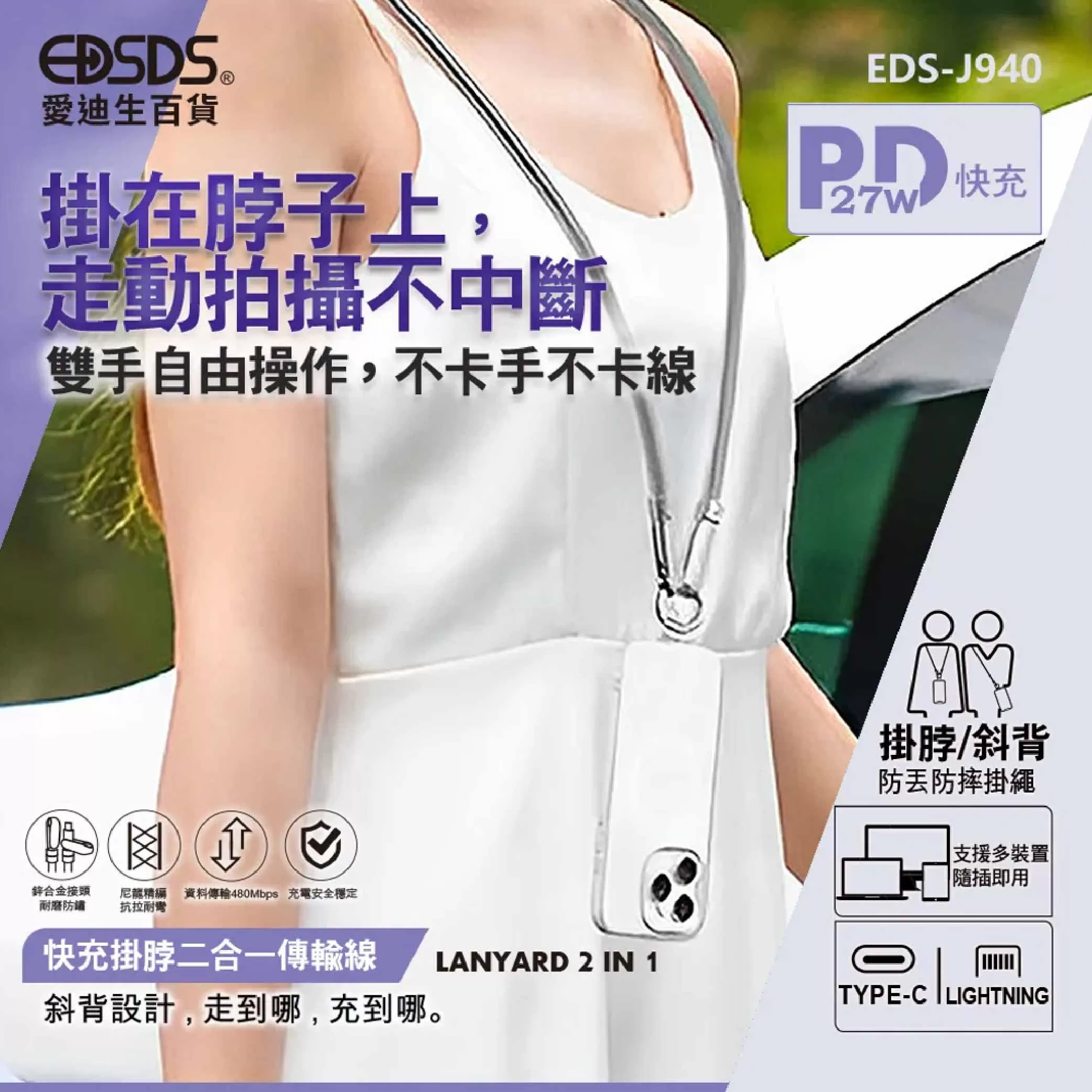 27W掛腕傳輸線【127cm】商品介紹-1-1