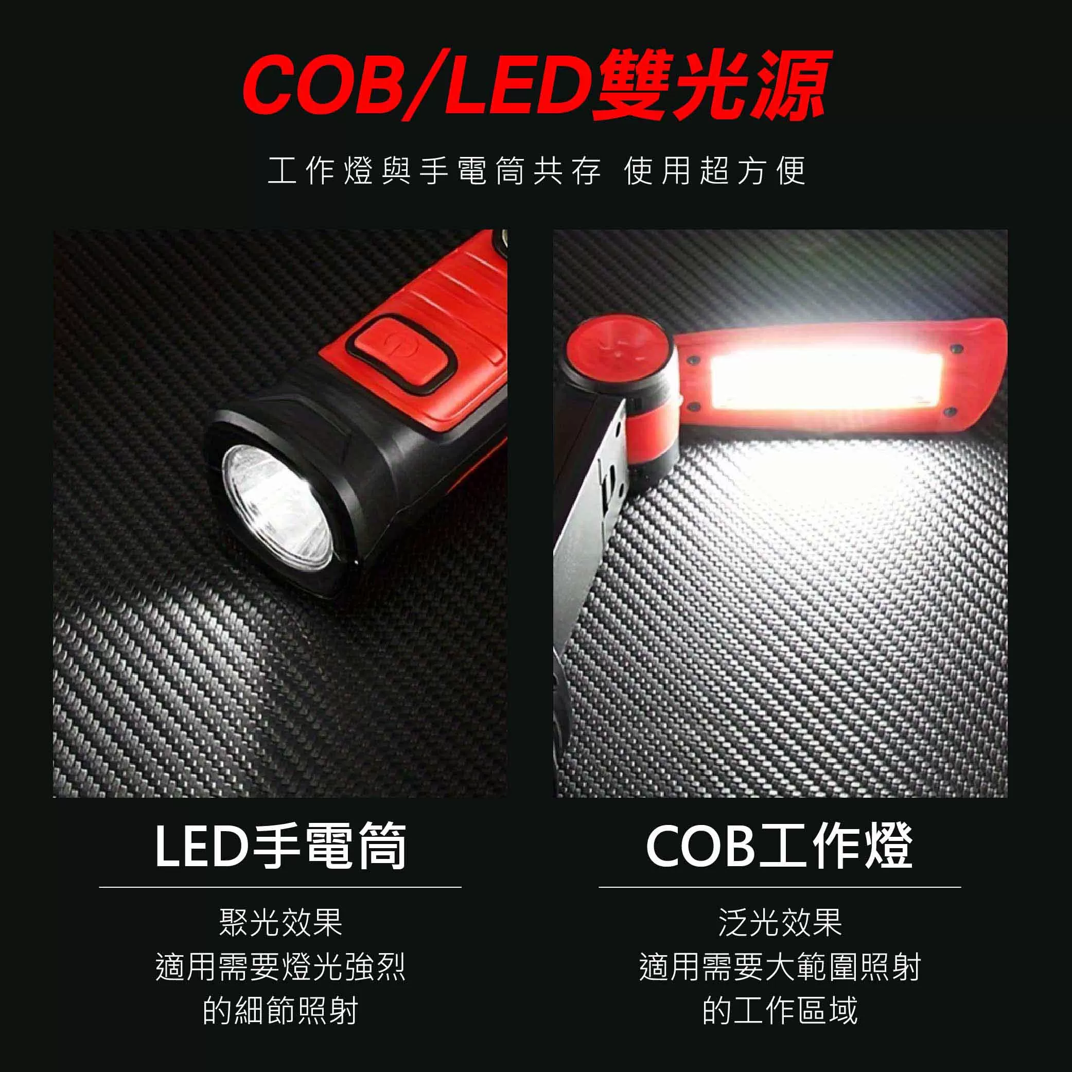 折疊式工作燈LED-C0B【12支/盒】商品介紹-1-2