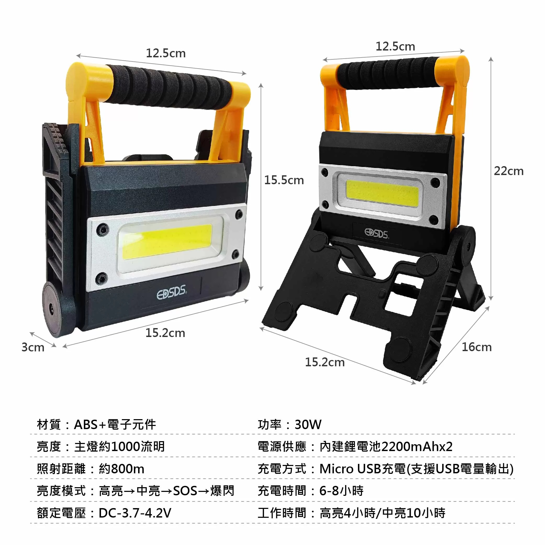 手提式探照燈【30W強磁/USB充電】商品介紹-1-7