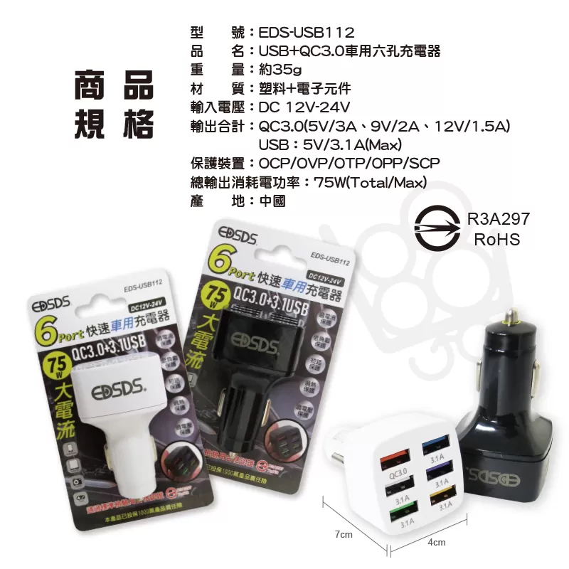 車用充電器【六孔】商品介紹-1-2