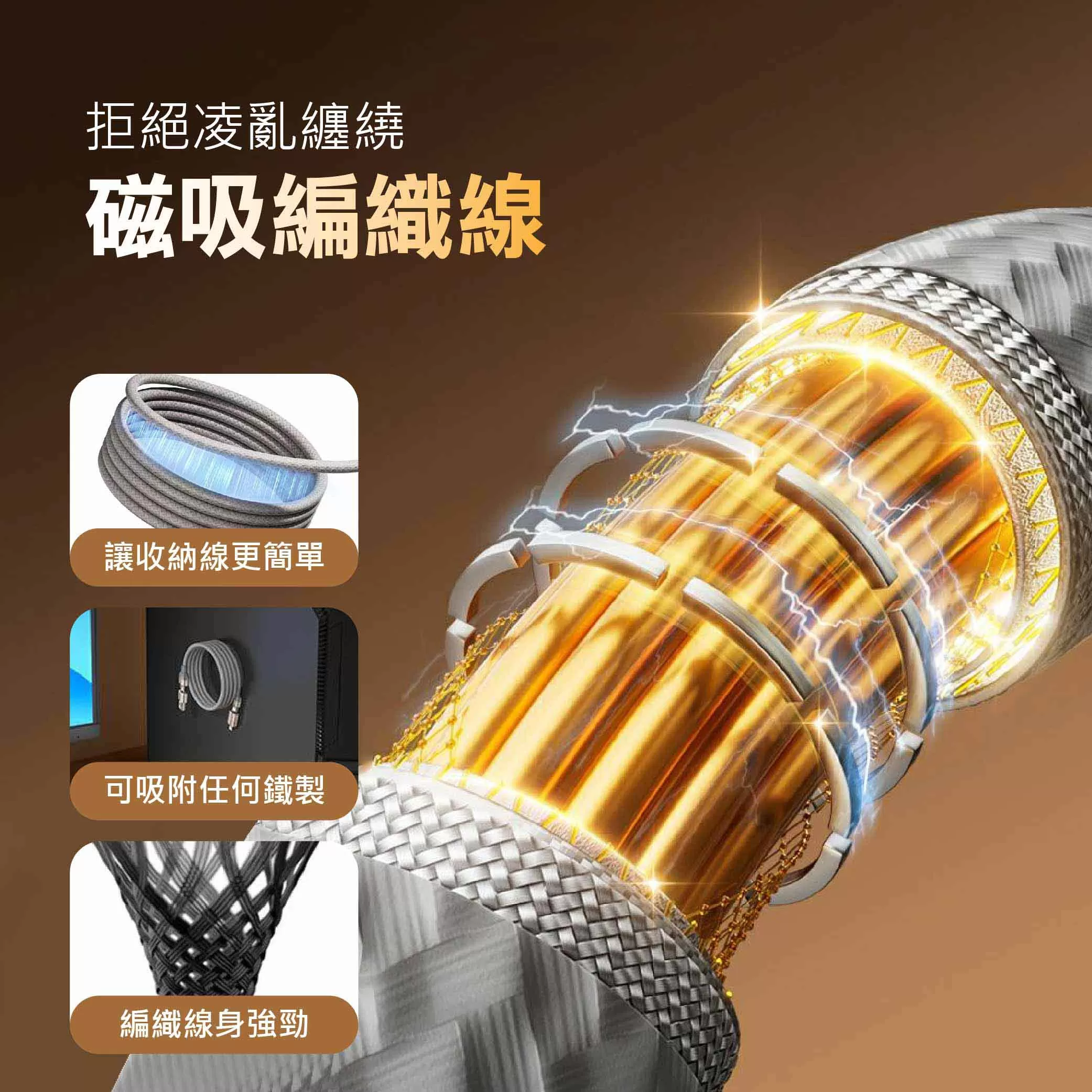 4合1磁吸收納快速傳輸充電線商品介紹-1-2