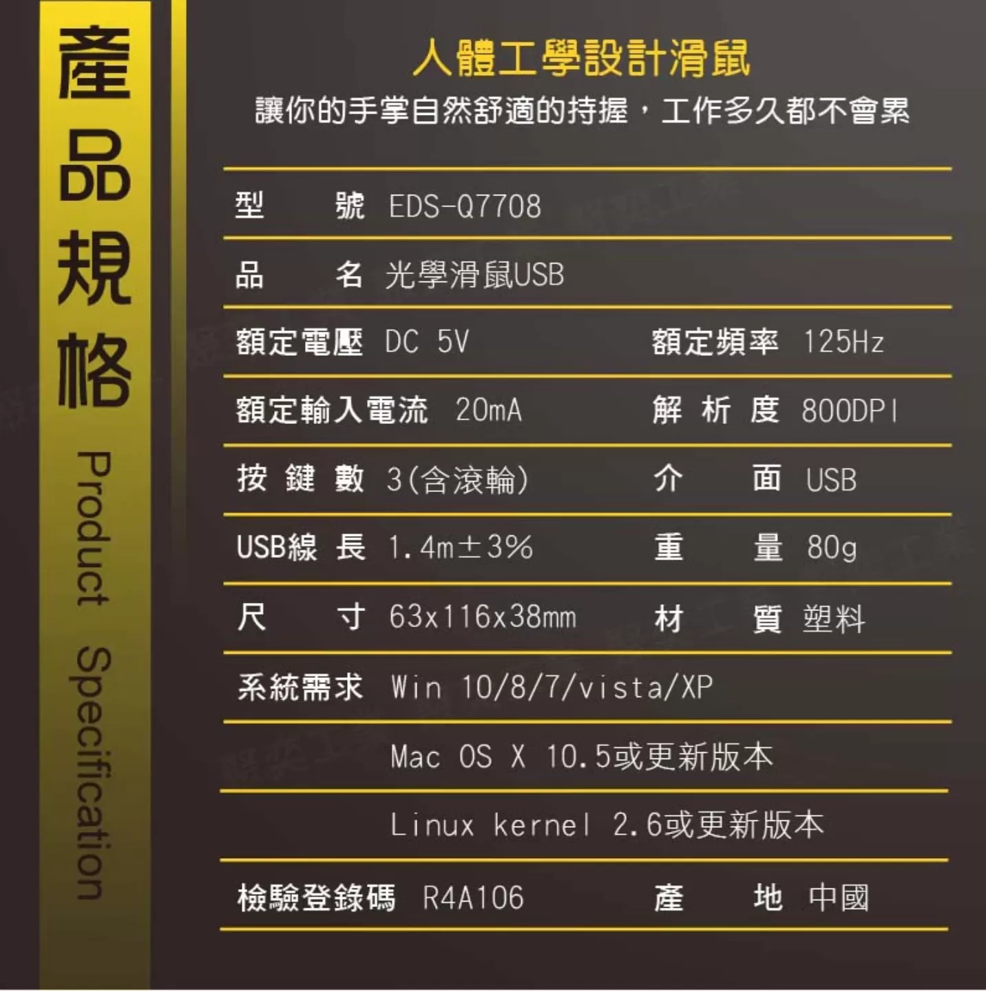 USB有線光學滑鼠商品介紹-1-2