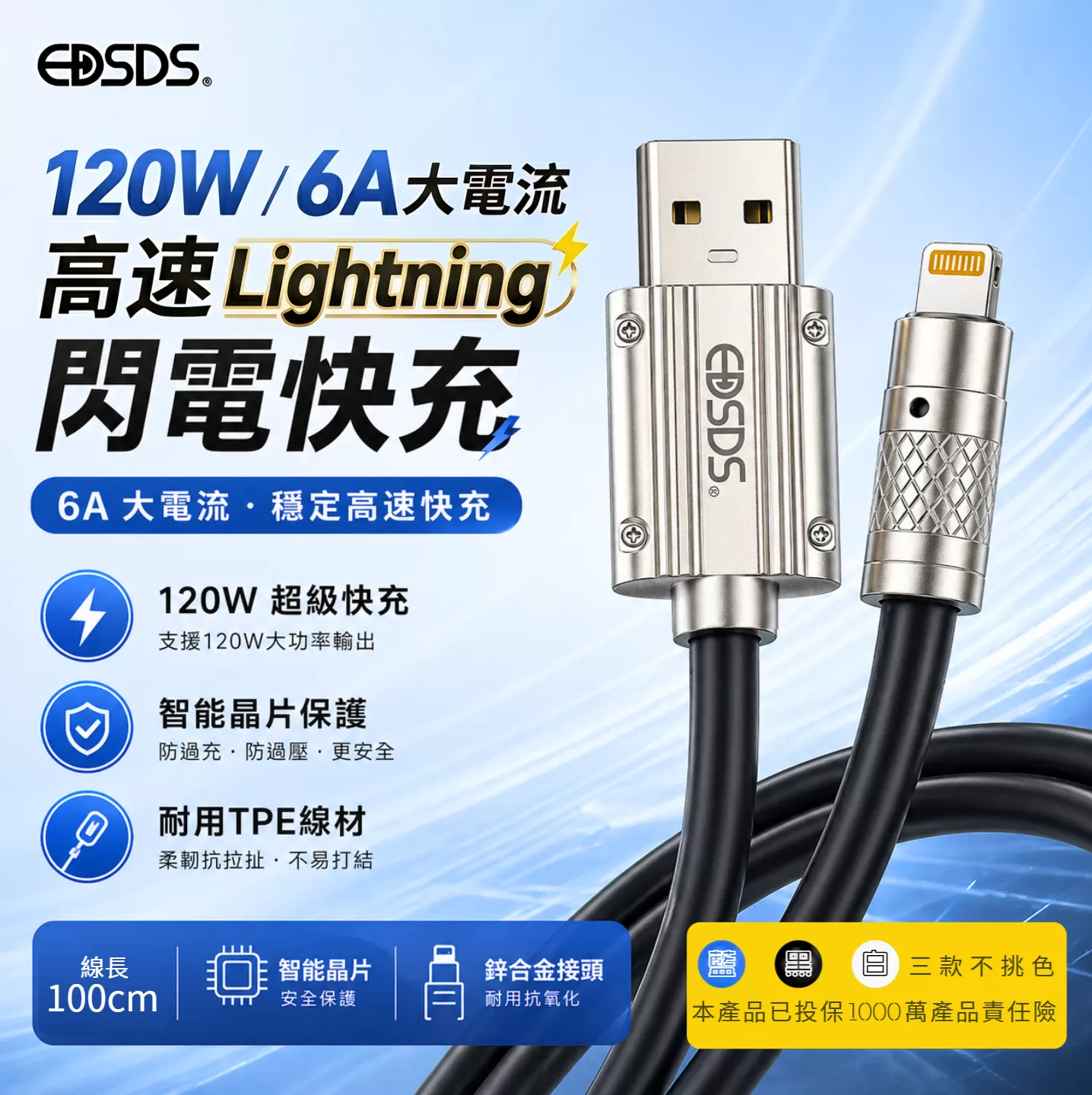 APPLE 120W充電線【100cm】商品介紹-1