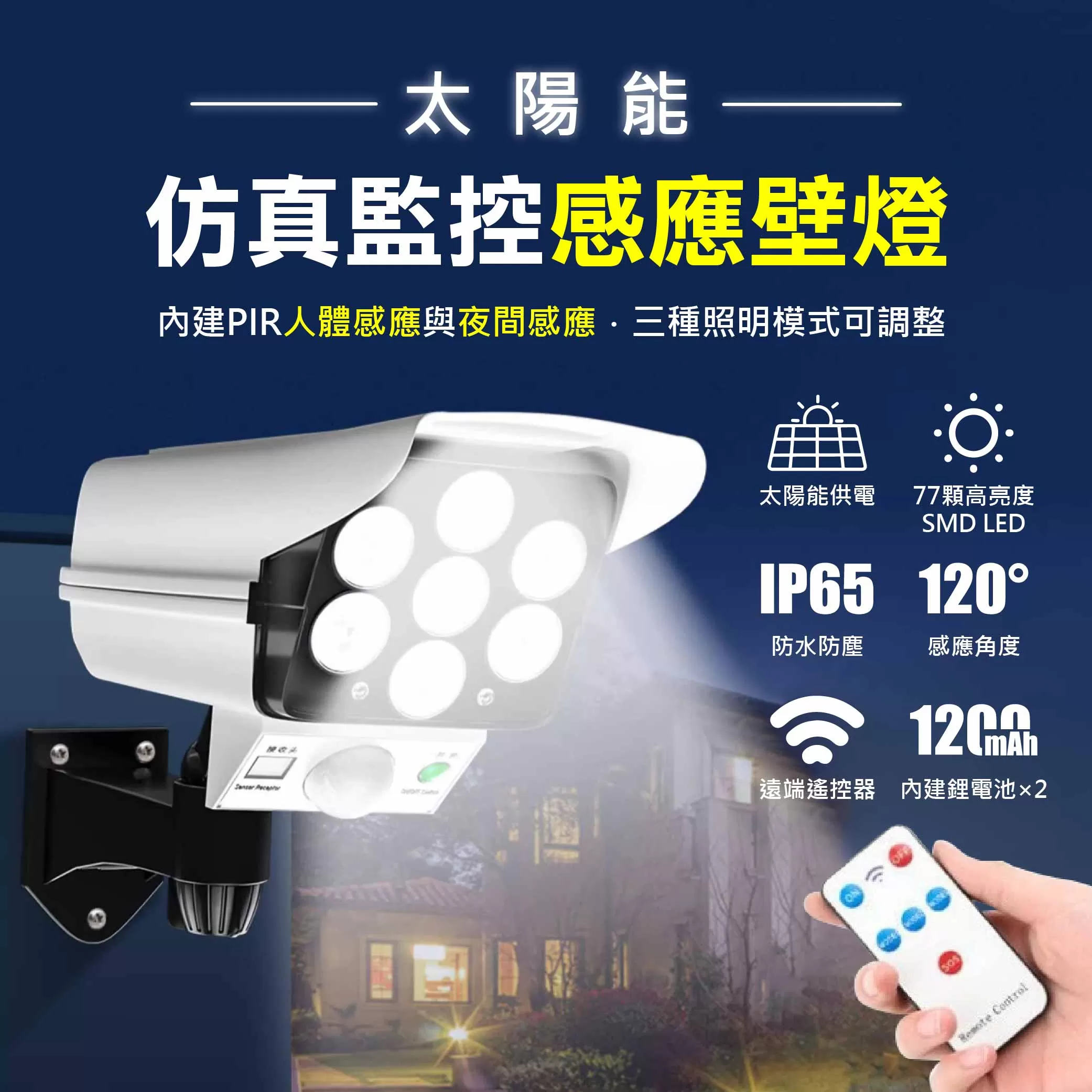 太陽能仿真監控感應壁燈商品介紹-1-1