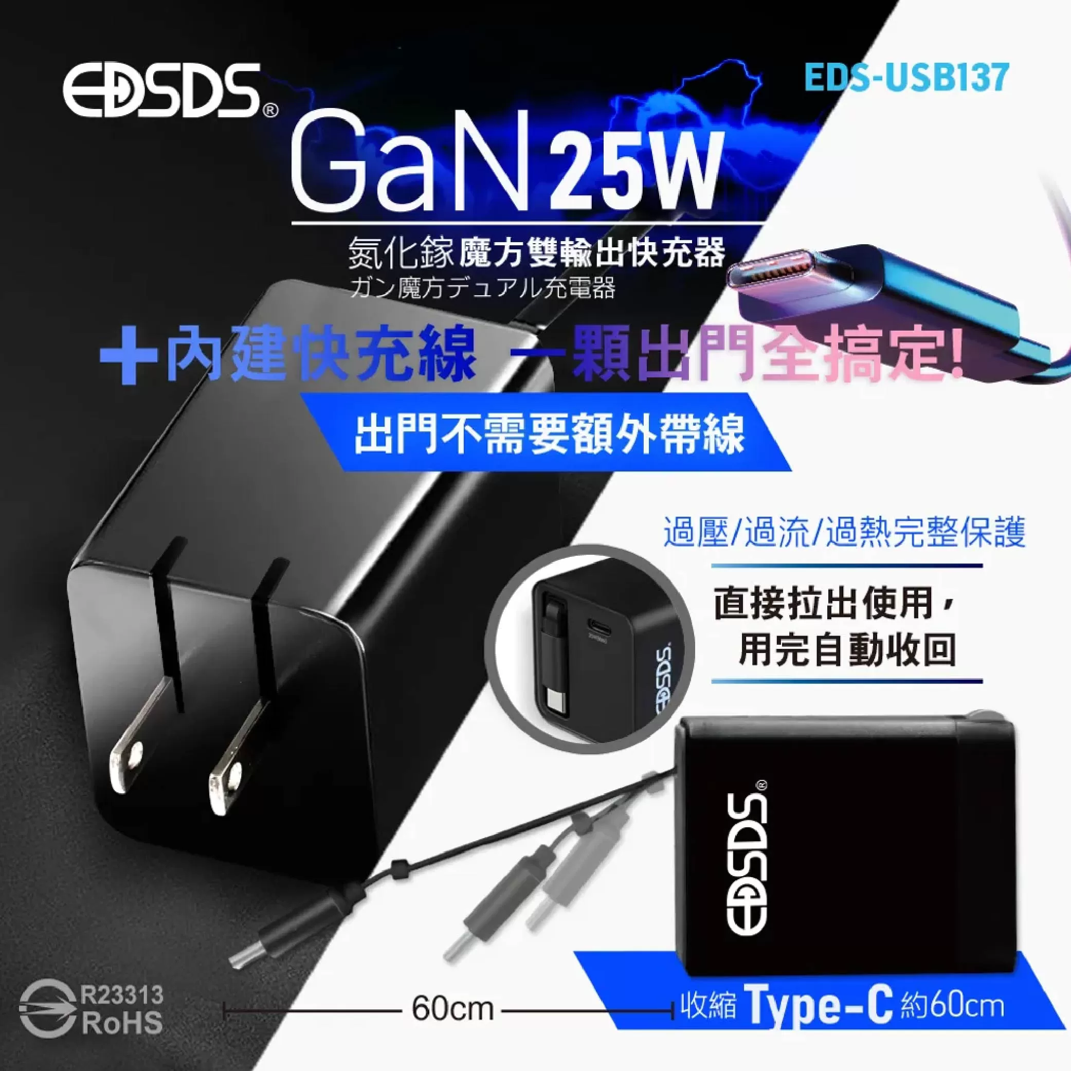 25W氮化鎵快速充電器商品介紹-1-6