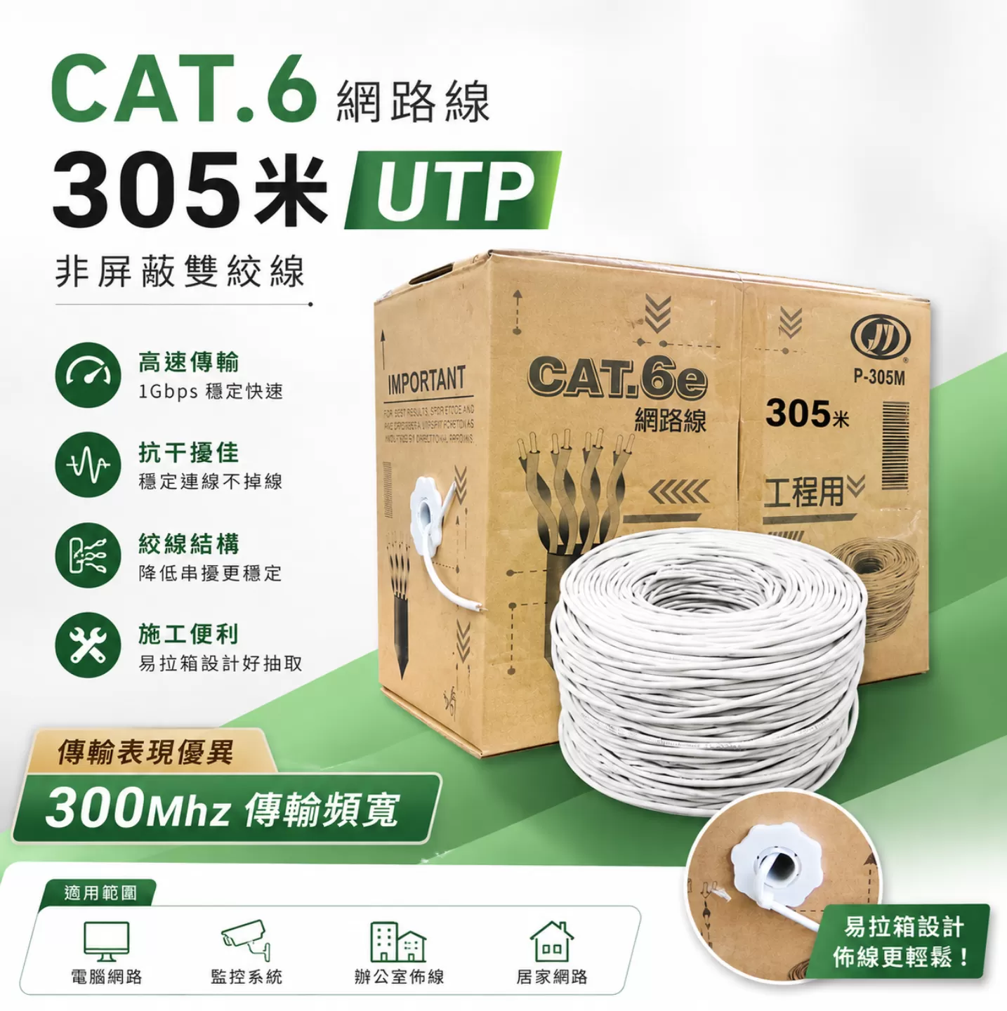 CAT.6網路線【305米】商品介紹-1-1