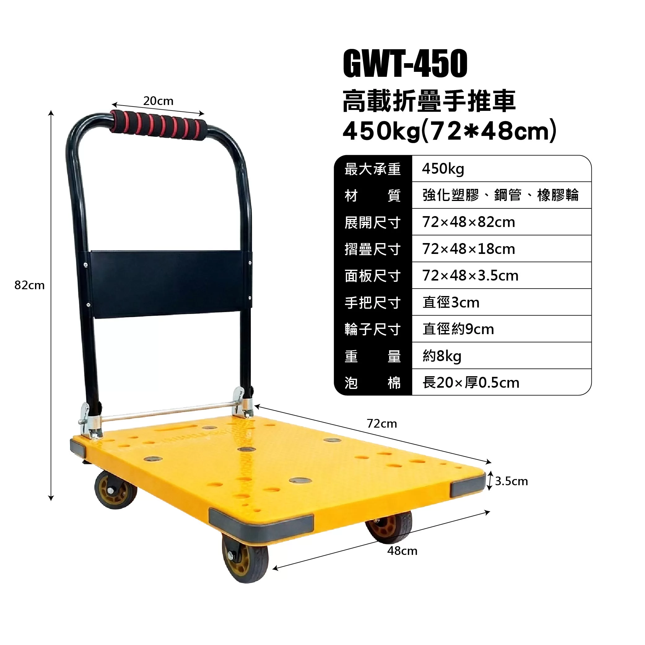 高載折疊手推車【450kg】商品介紹-1-7