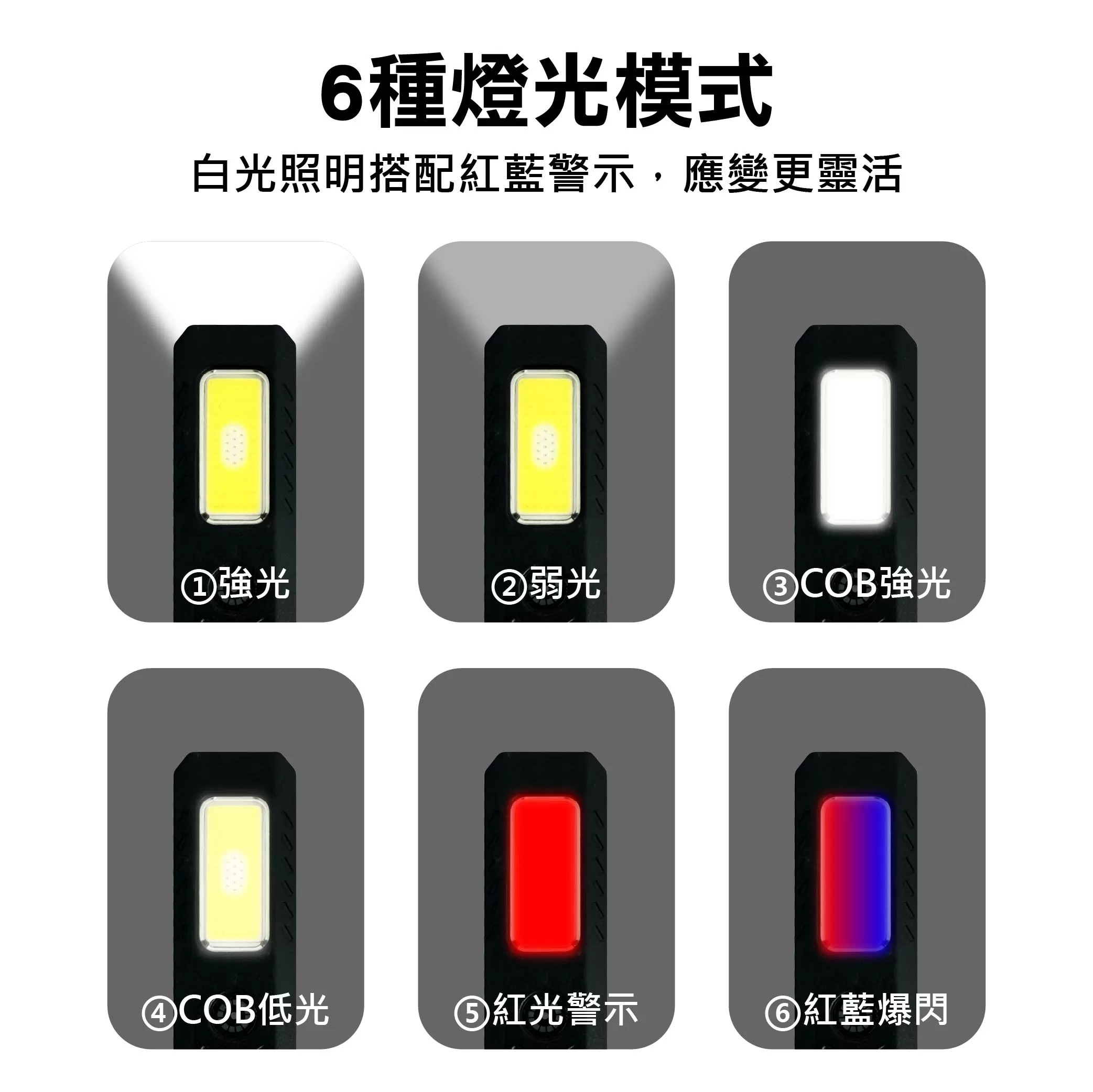 COB紅藍6檔警示強光燈商品介紹-1-4