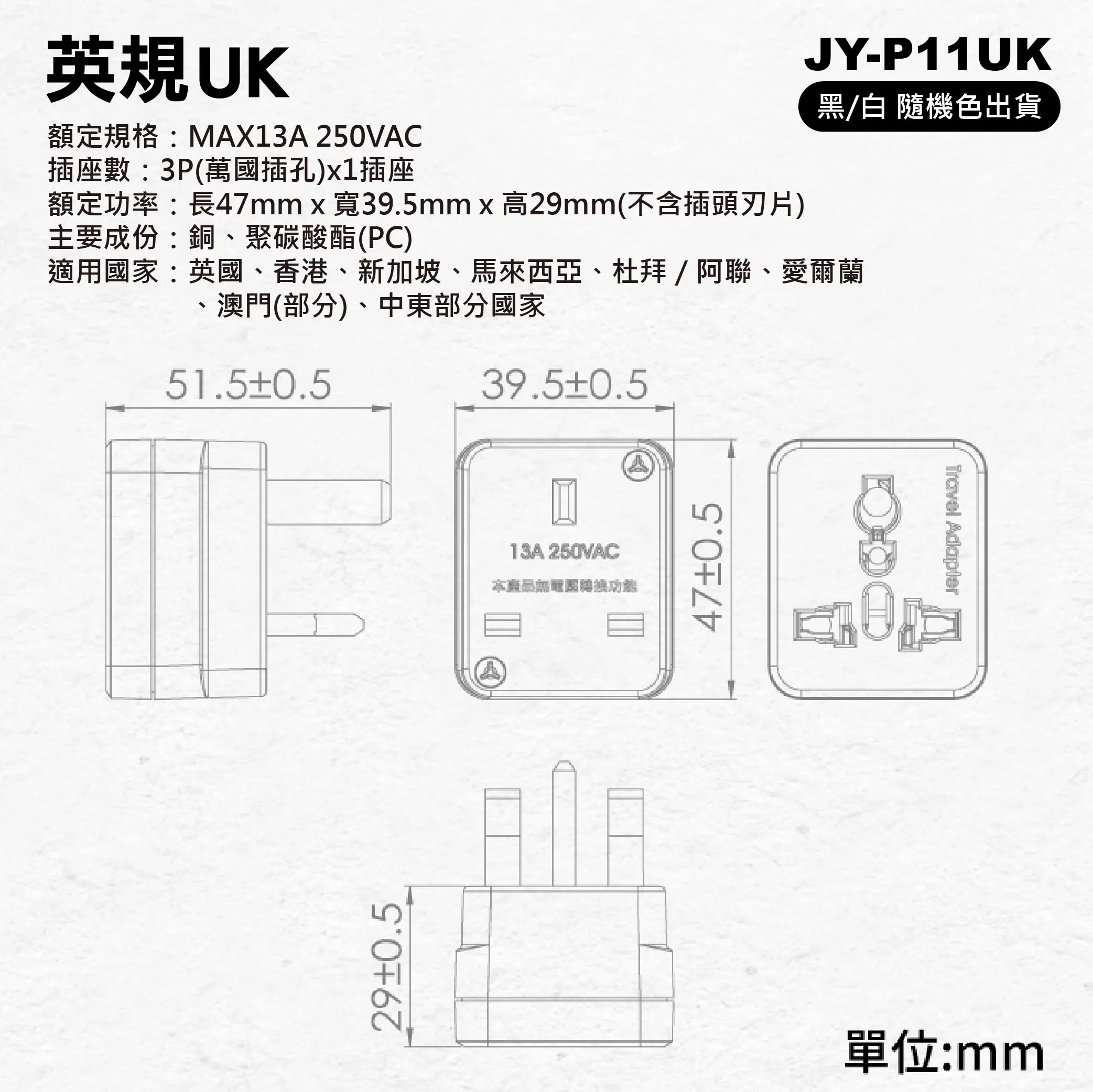 萬用轉換插頭【英規】 商品介紹-1-7