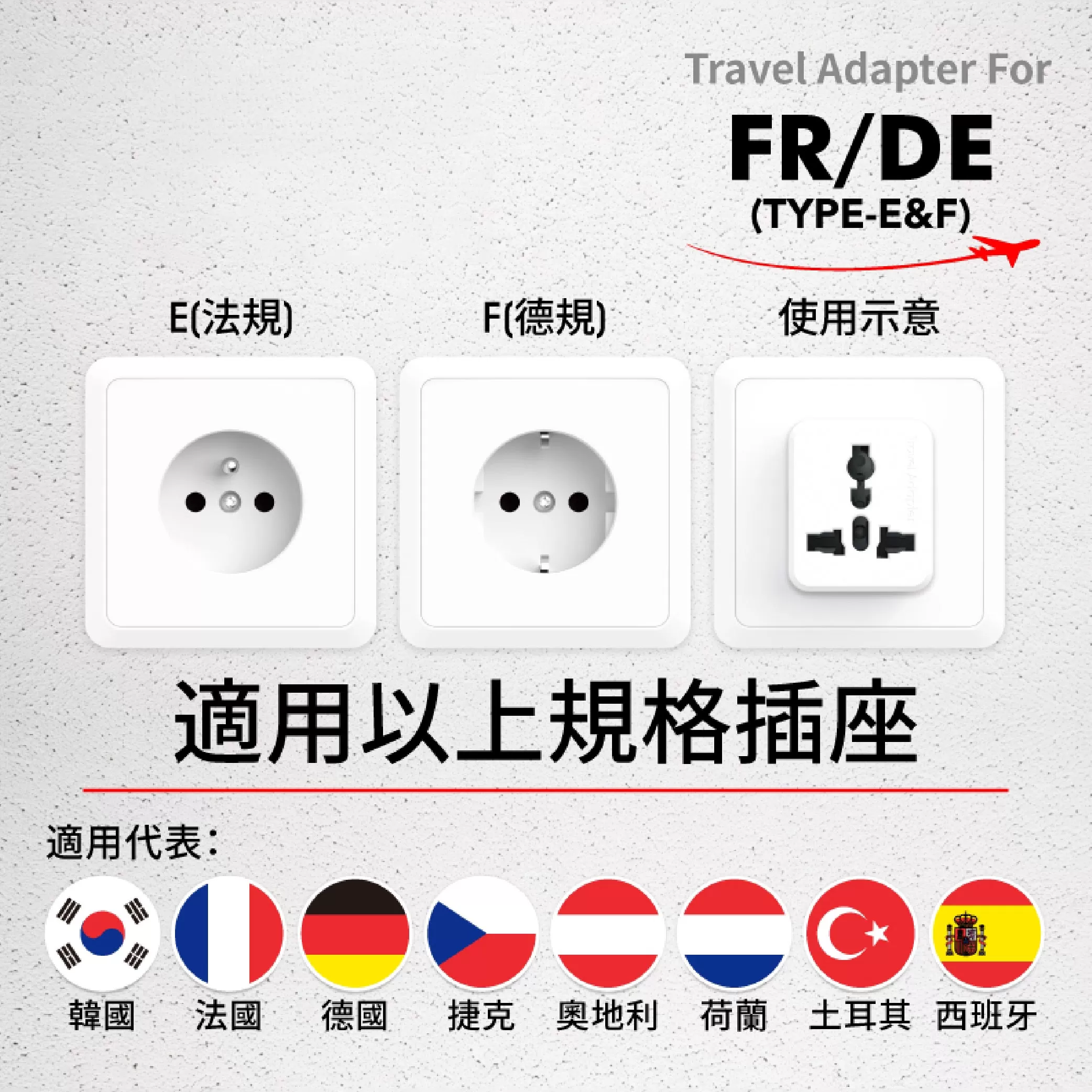 萬用轉換插頭【德法規】商品介紹-1-3