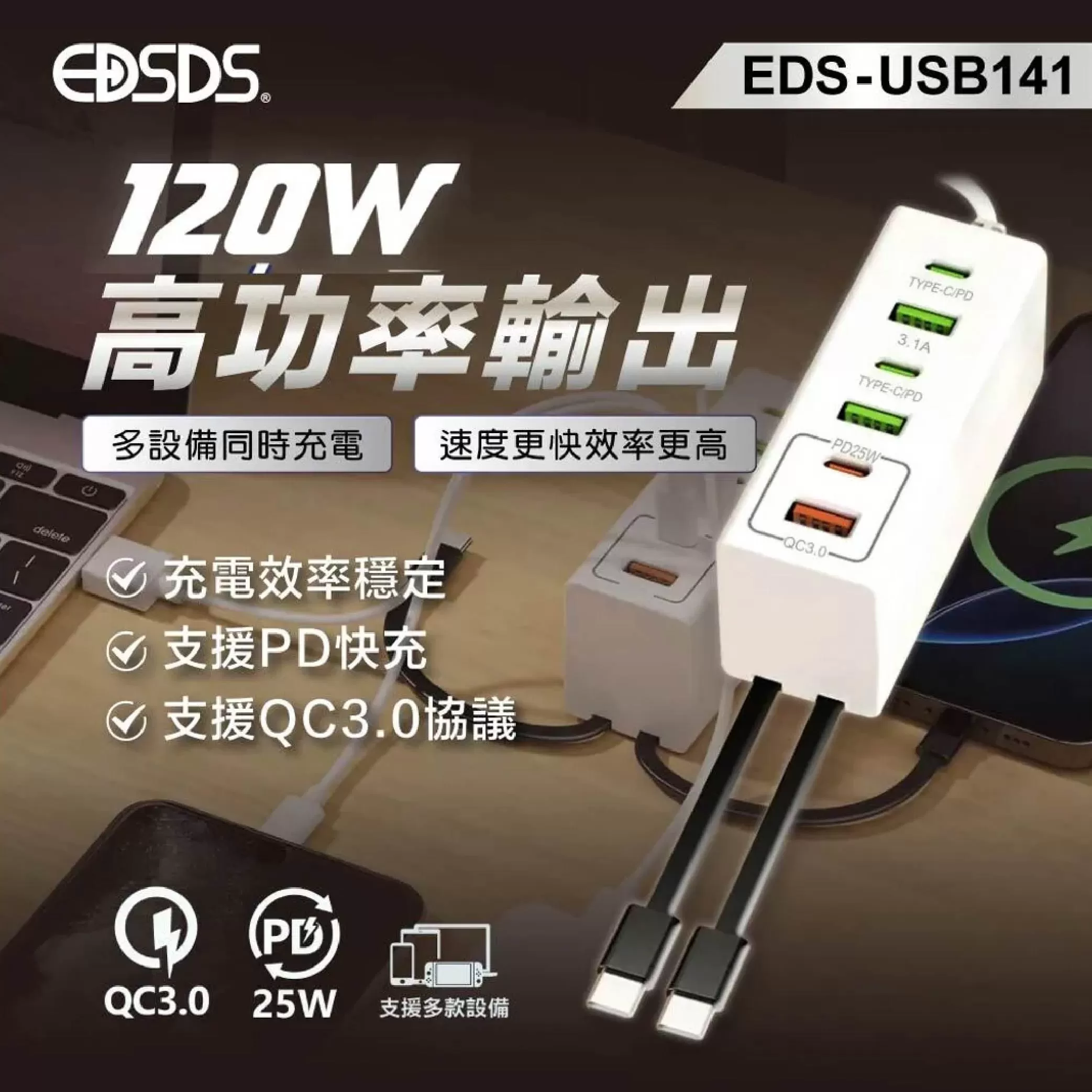 120W快速充電器商品介紹-1-3