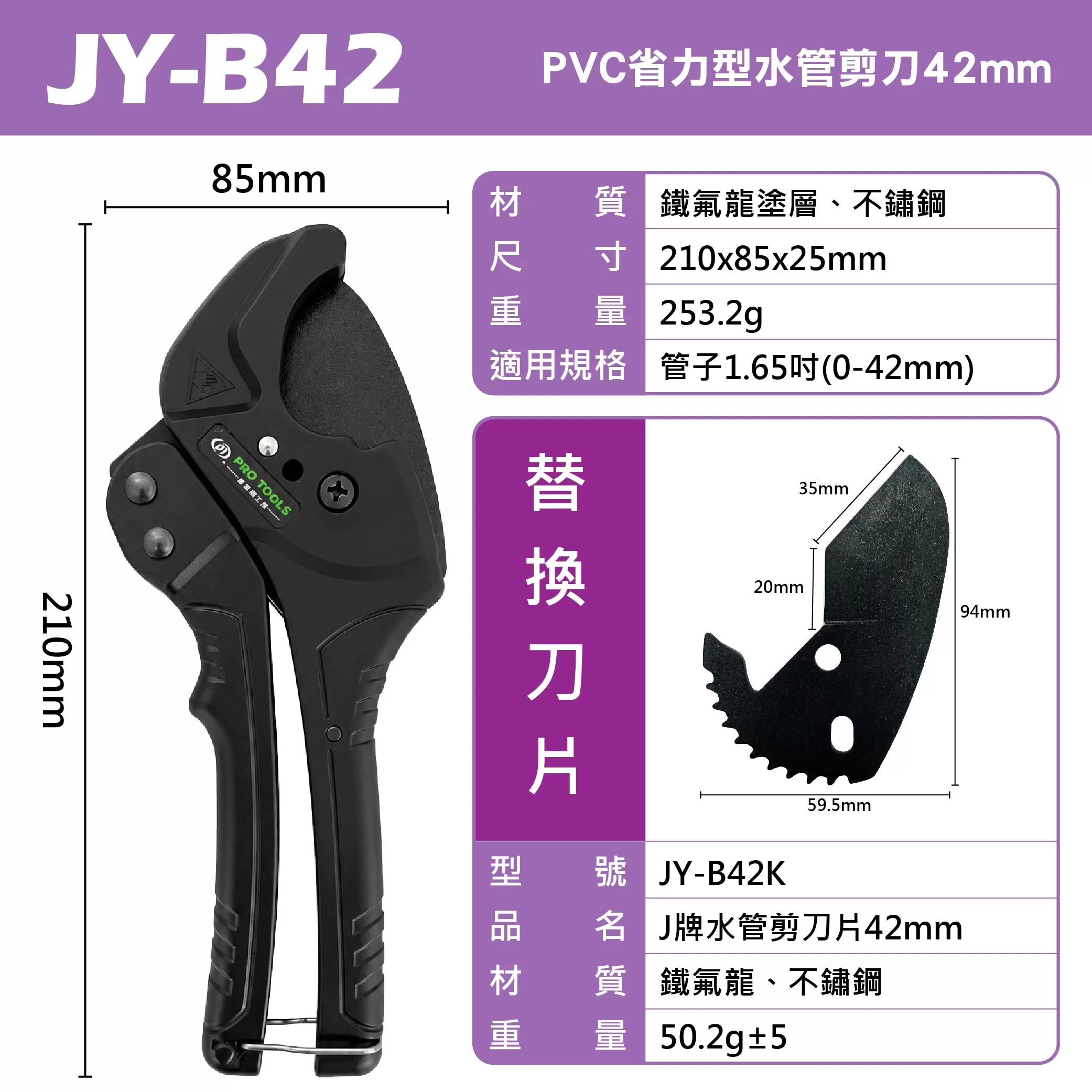 PVC快速型水管剪刀42mm商品介紹-1-5