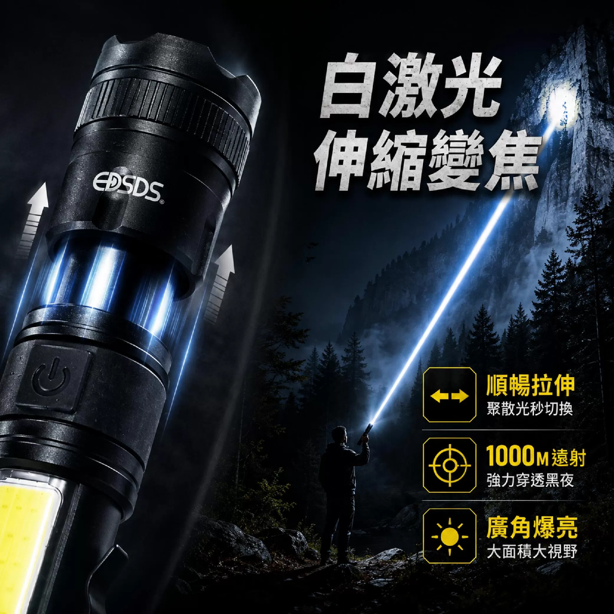 20W白激光戰術手電筒商品介紹-1-2