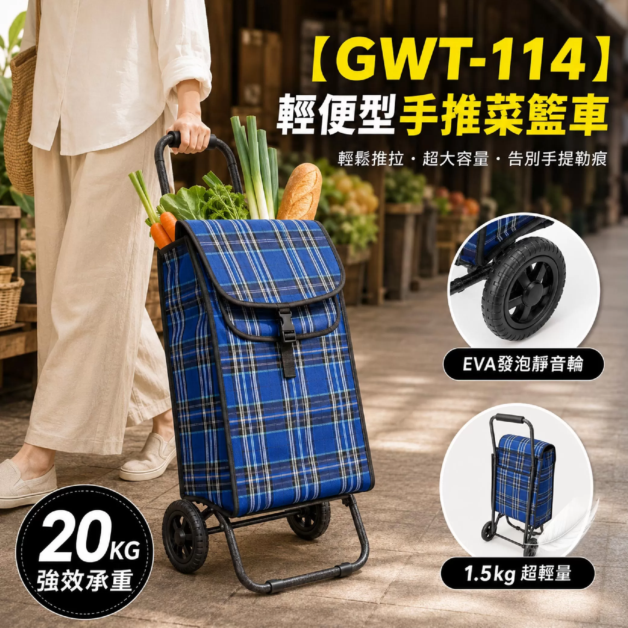 手推菜籃車-輕便款(30*24*82cm)商品介紹-1-1