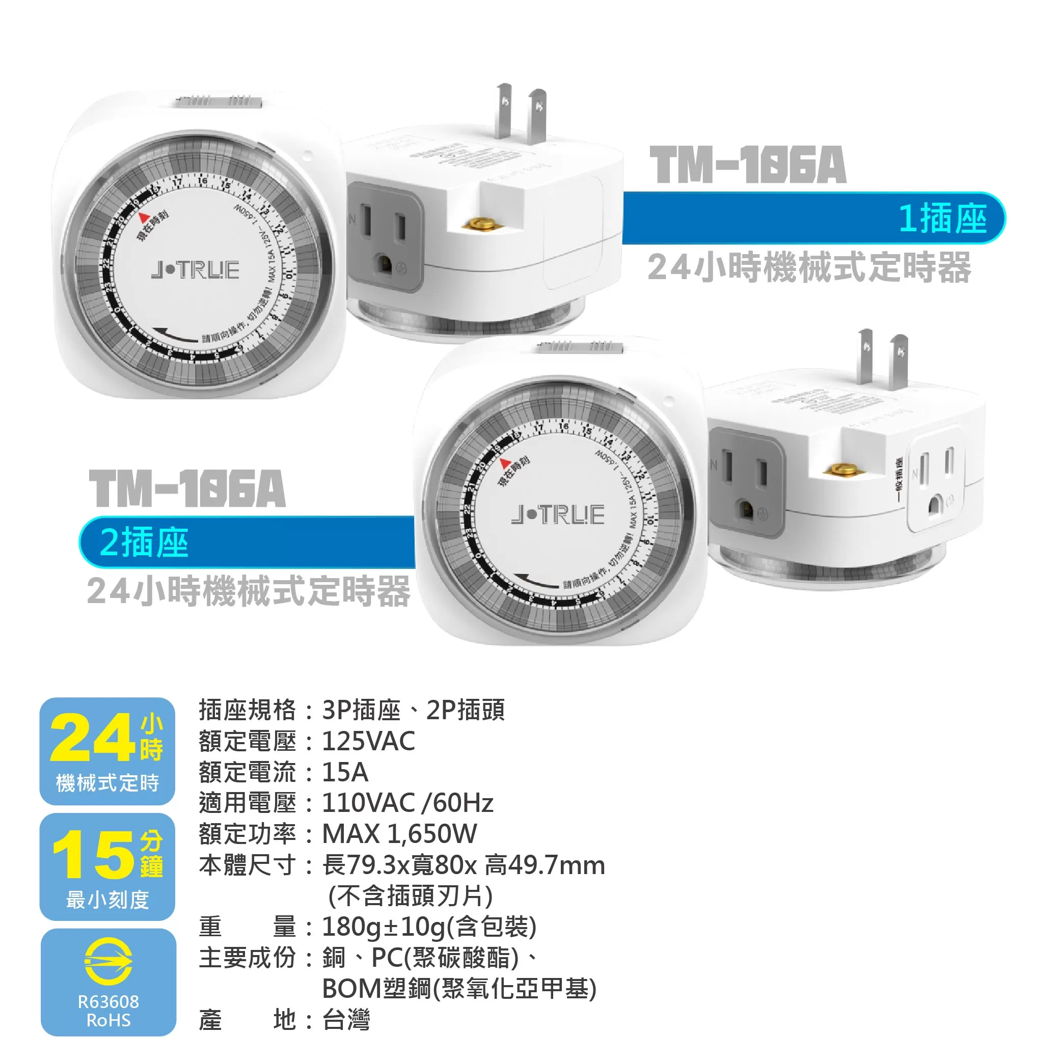 24小時機械式定時器(2插座)商品介紹-1-8