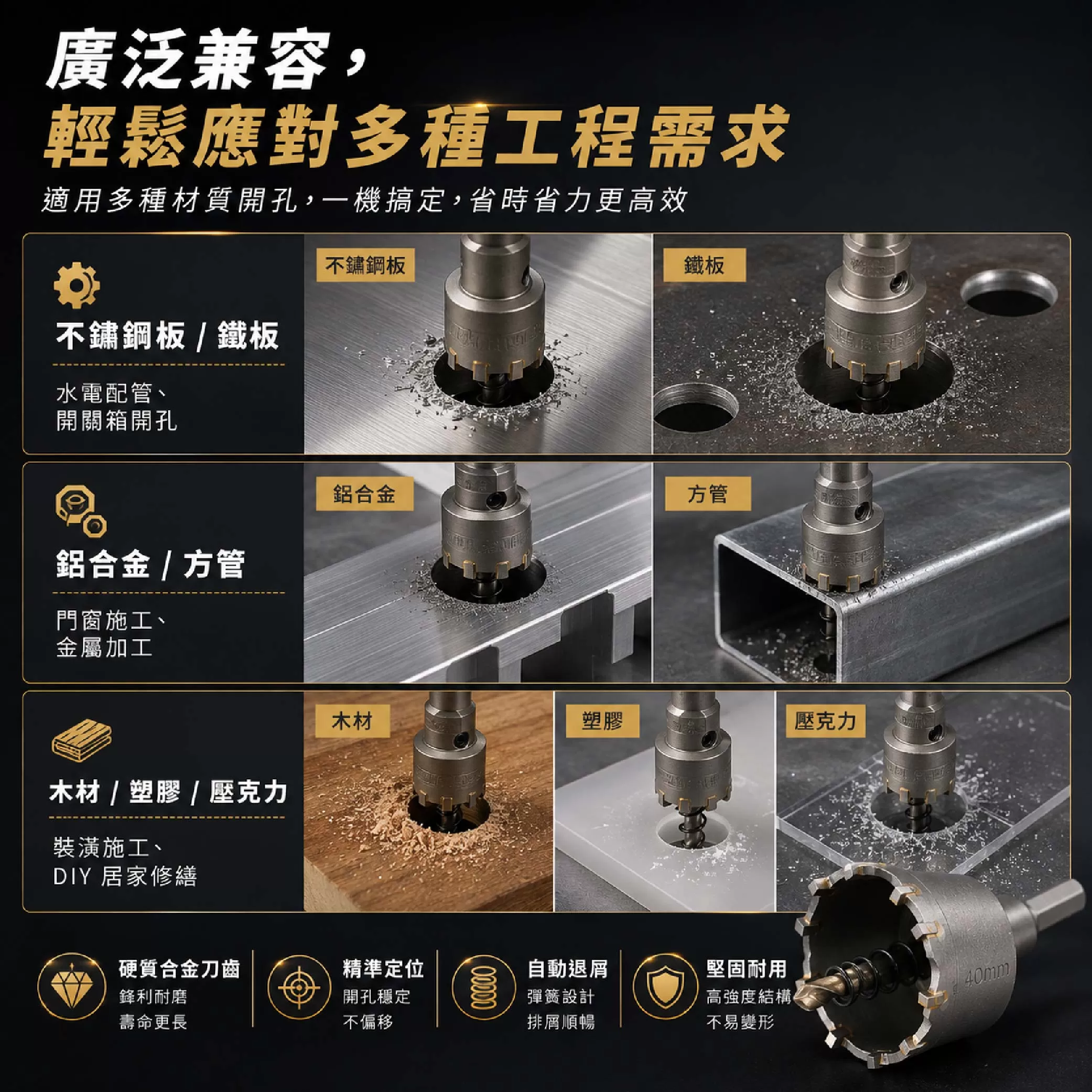超硬鎢鋼圓穴鋸【48mm】商品介紹-1-3